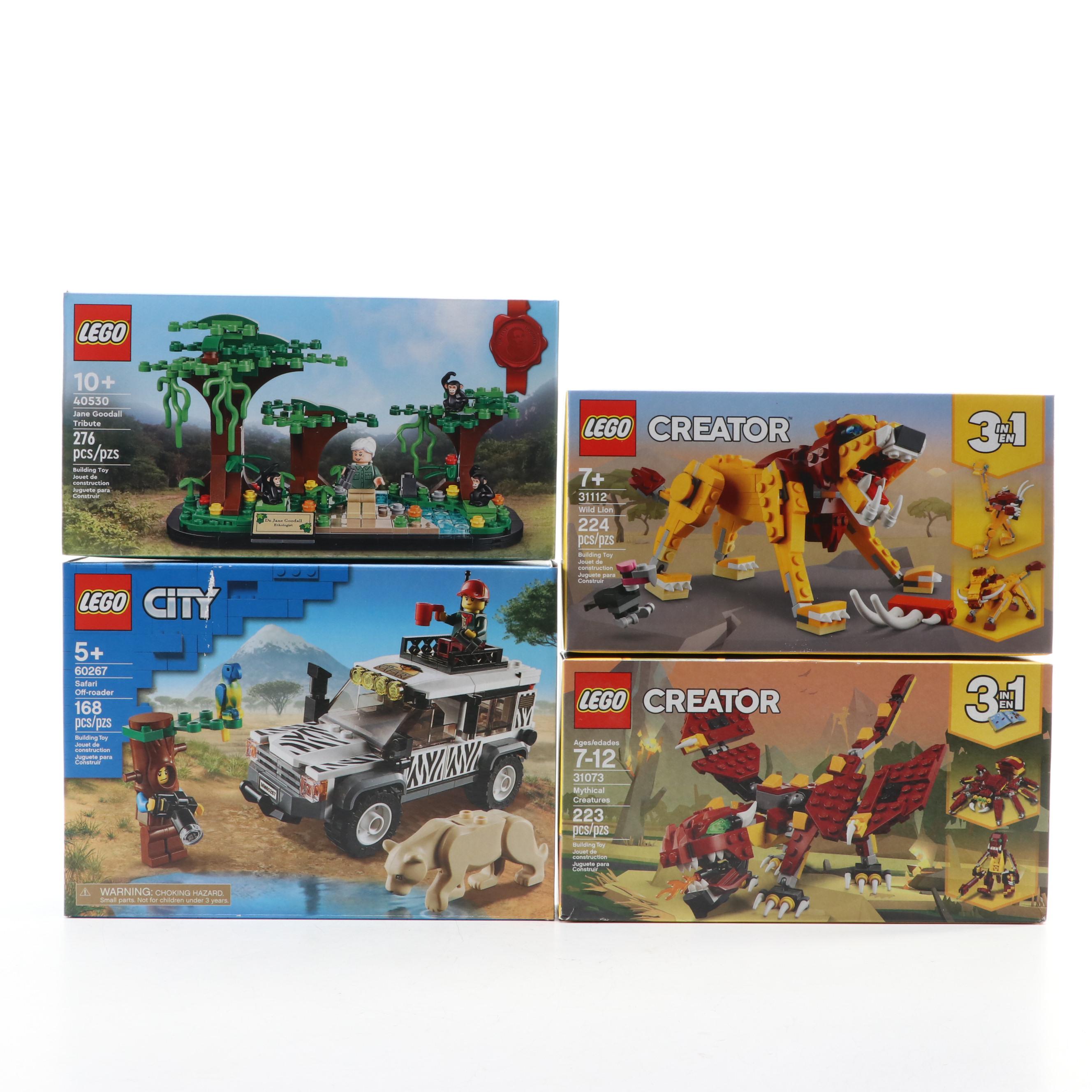 LEGO Creator, Ideas and CITY Construction Sets Including Mighty Dinosaurs
