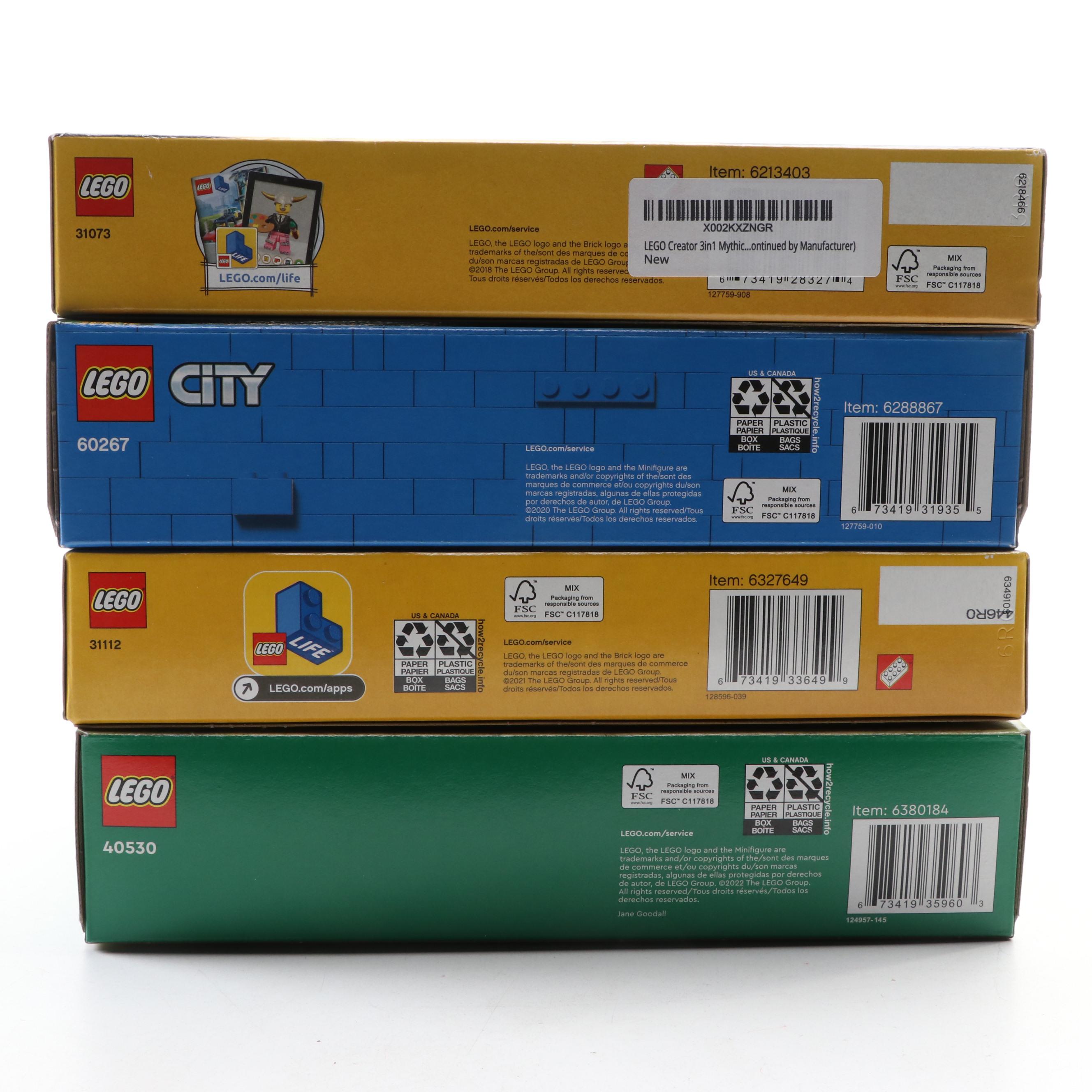 LEGO Creator, Ideas and CITY Construction Sets Including Mighty Dinosaurs