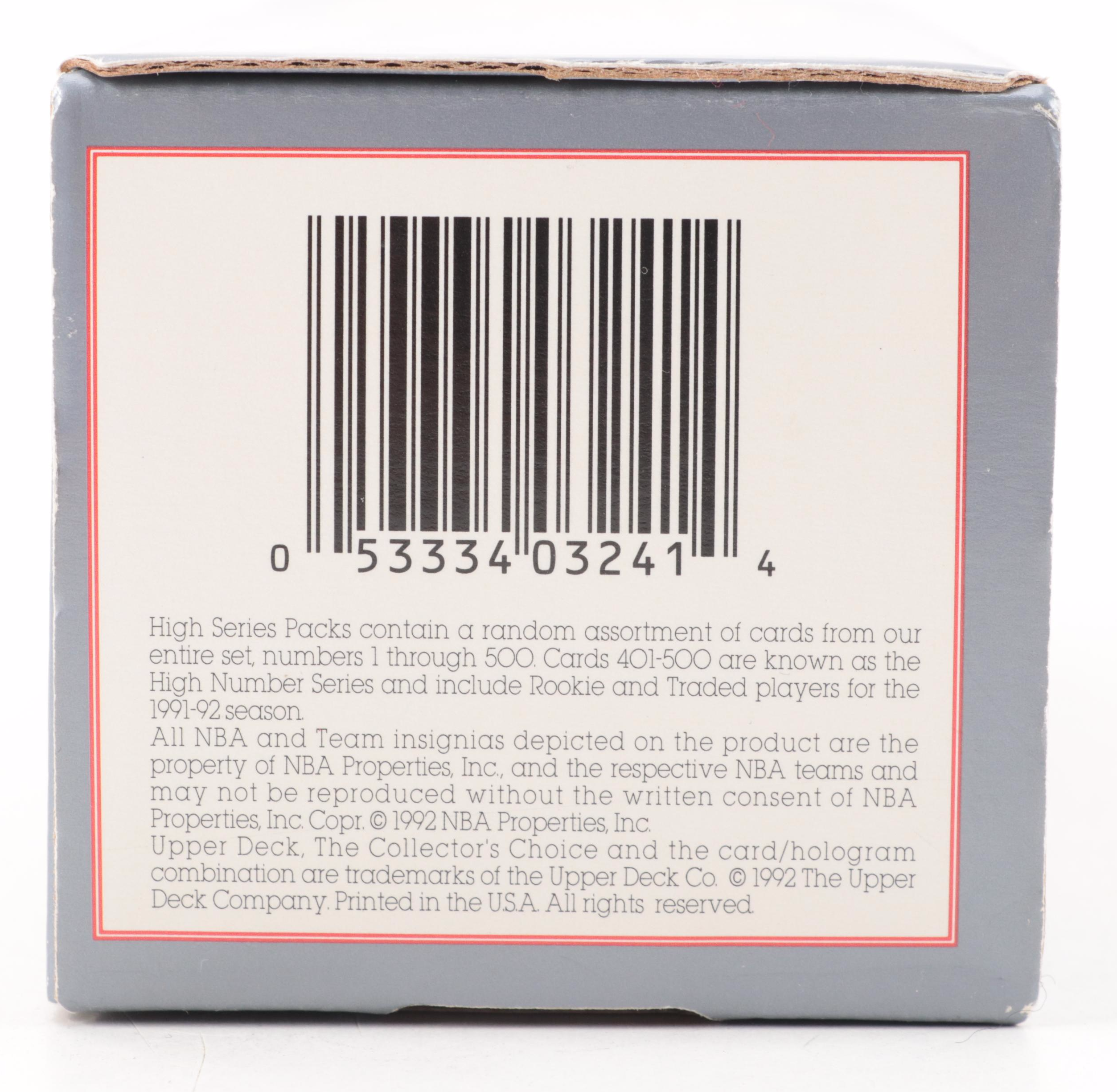 1991 Upper Deck Basketball Sealed Factory Set, More With Jordan, Pippen, Ewing