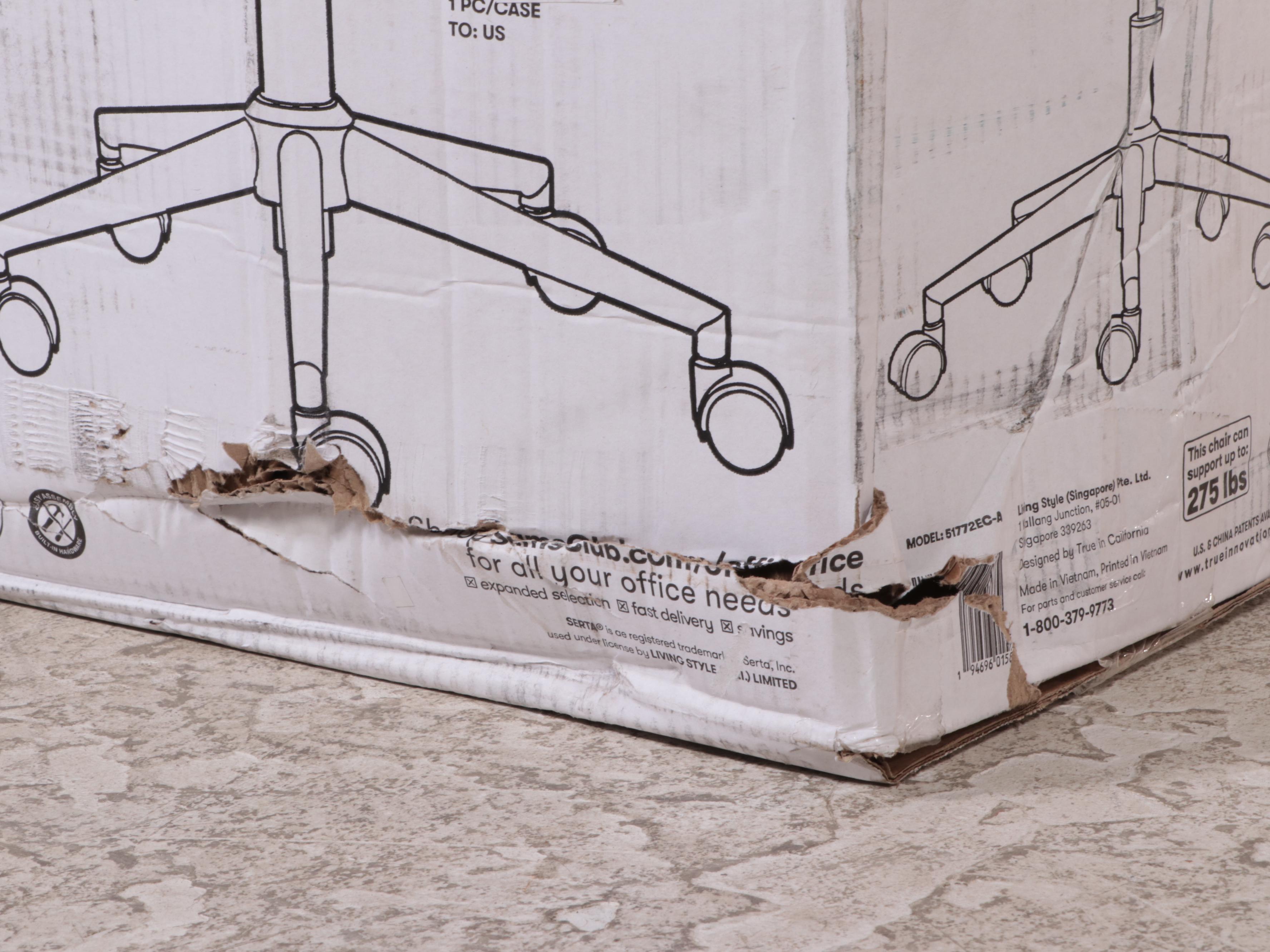 Serta Faux Leather Upholstered Task Chair in Gray