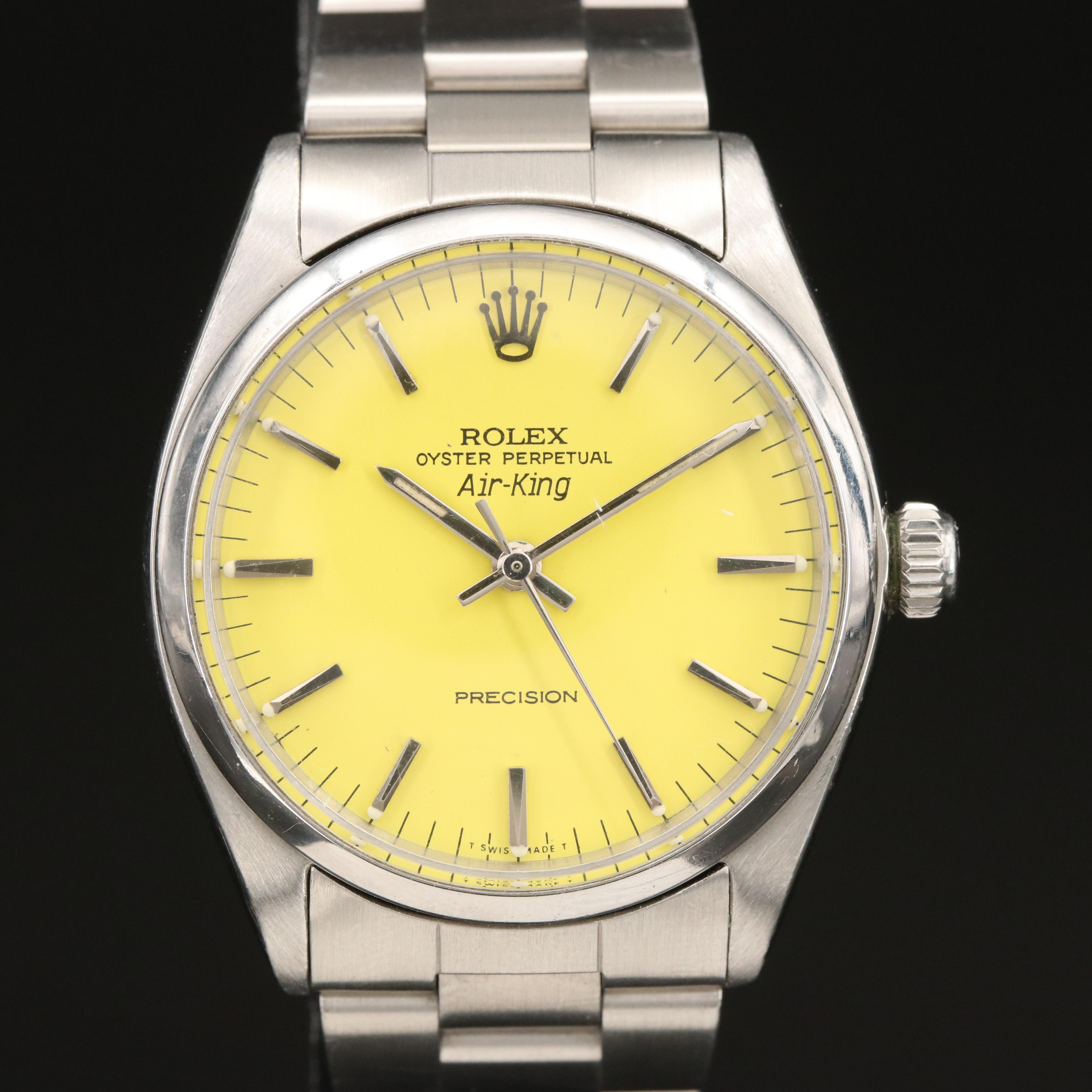 1962 Rolex Air-King Stainless Steel Watch