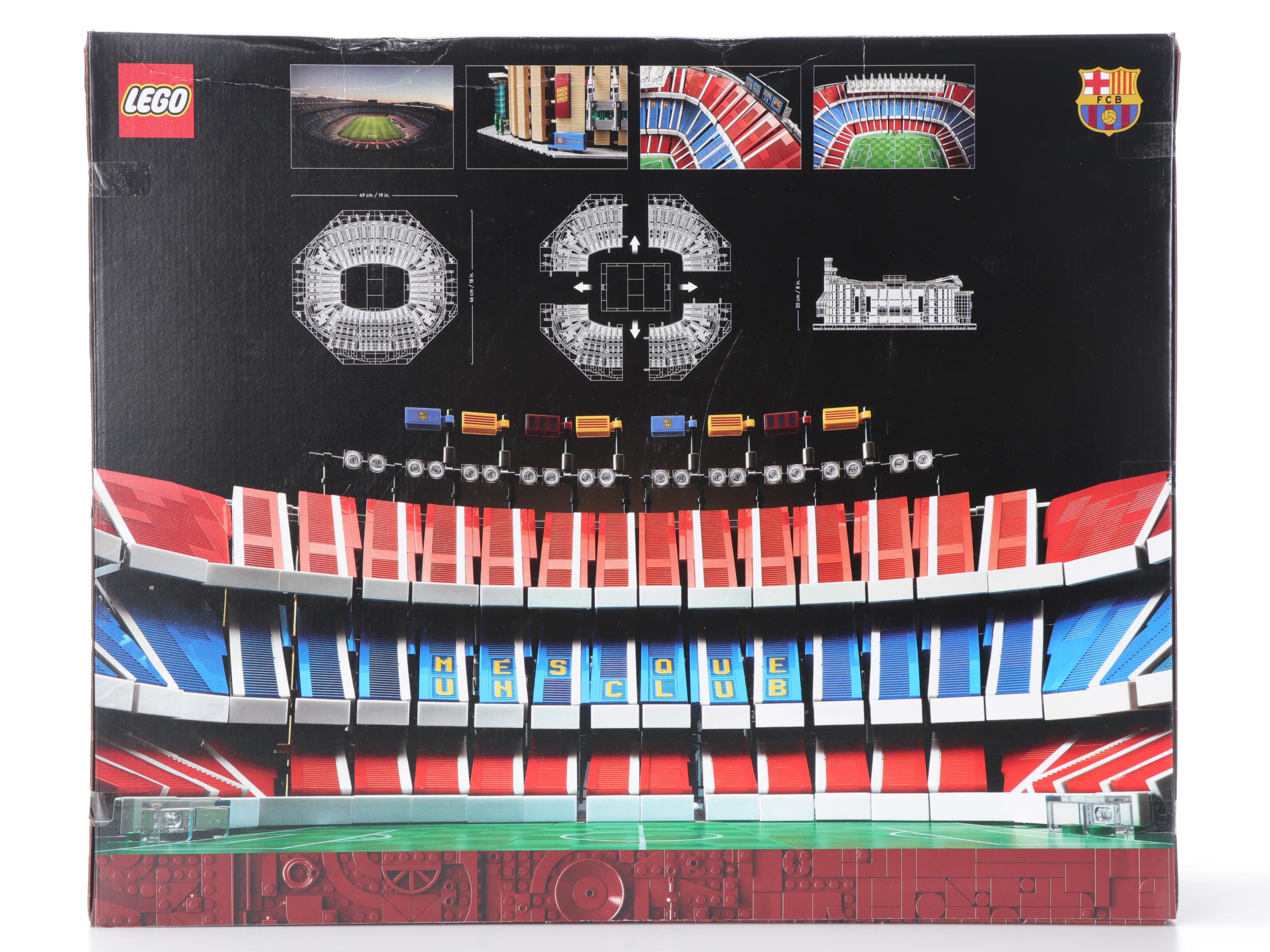 LEGO FC Barcelona Camp Nou Stadium and BrickHeadz Character