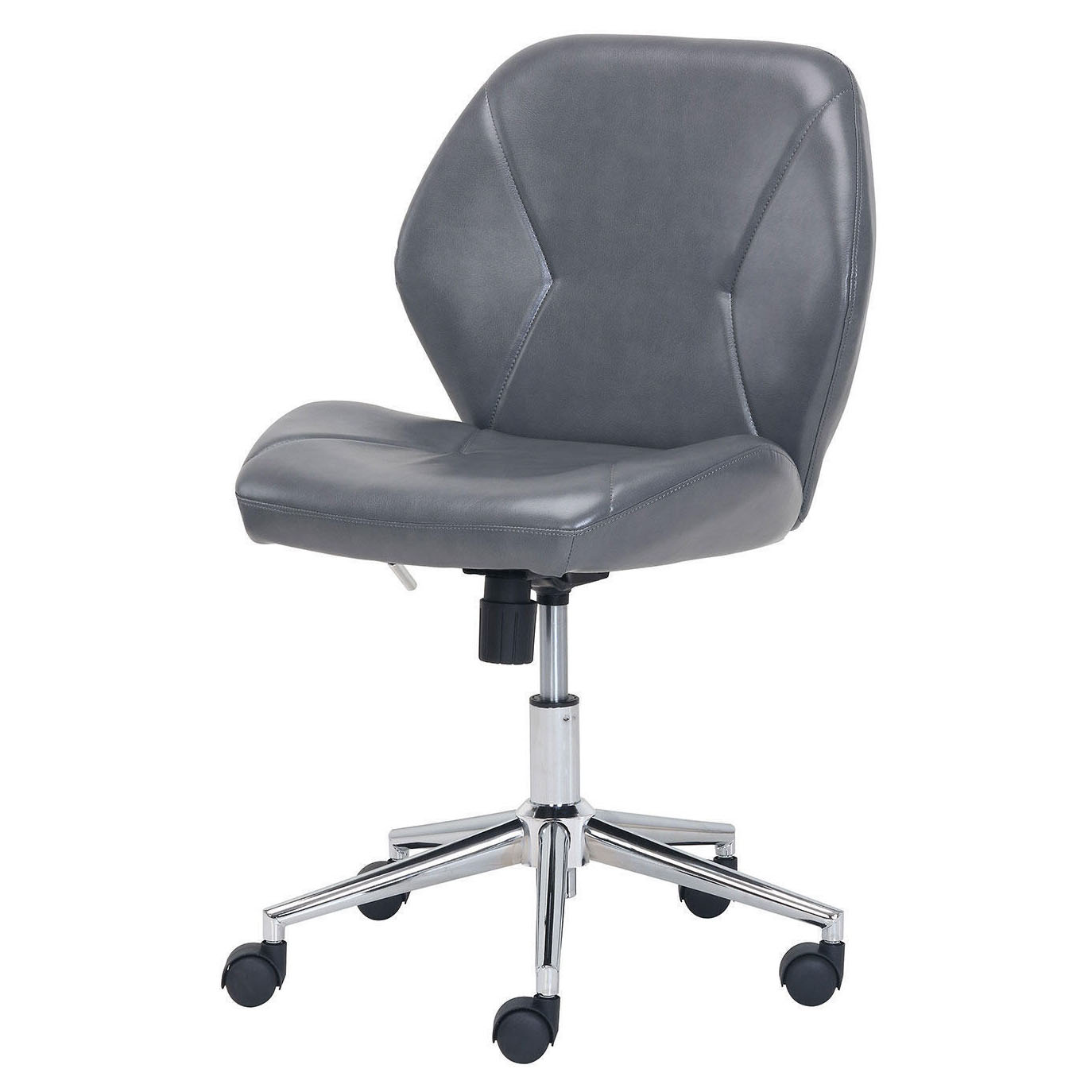Serta Faux Leather Upholstered Task Chair in Gray