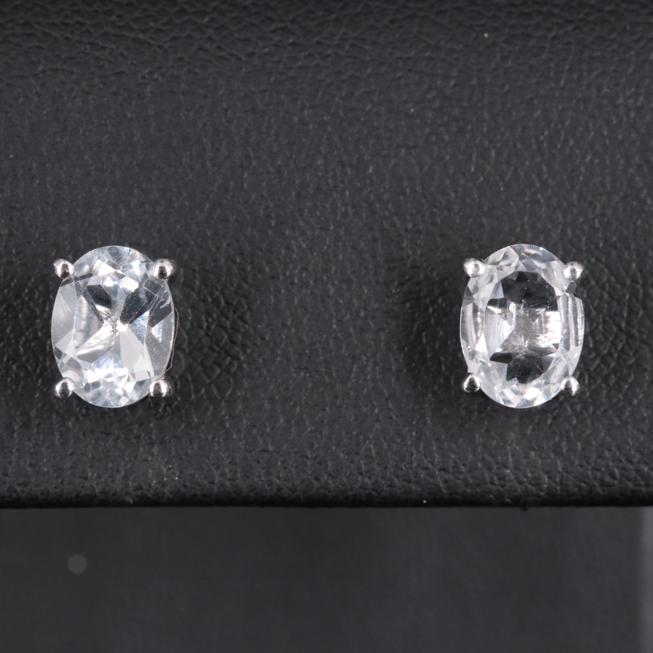 Sterling Silver Gemstone Stud Earrings