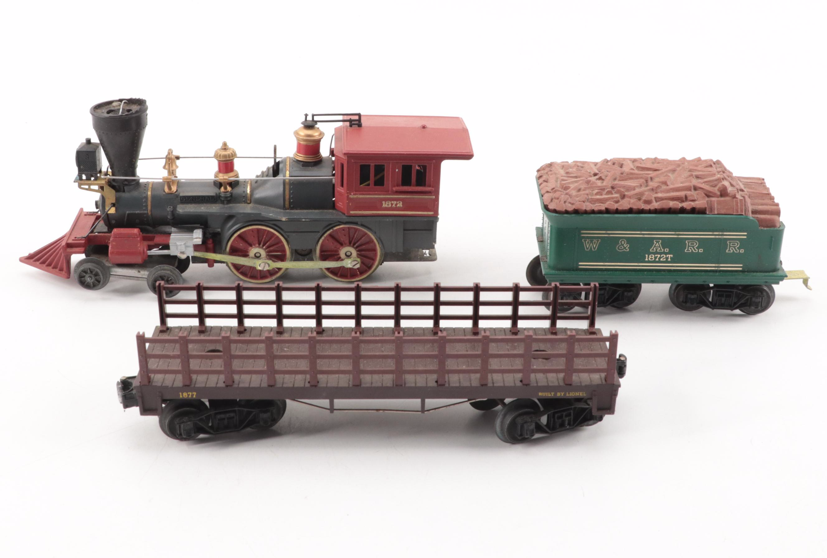 Lionel The General Steam Locomotive with Freight Car, More Electric Trains