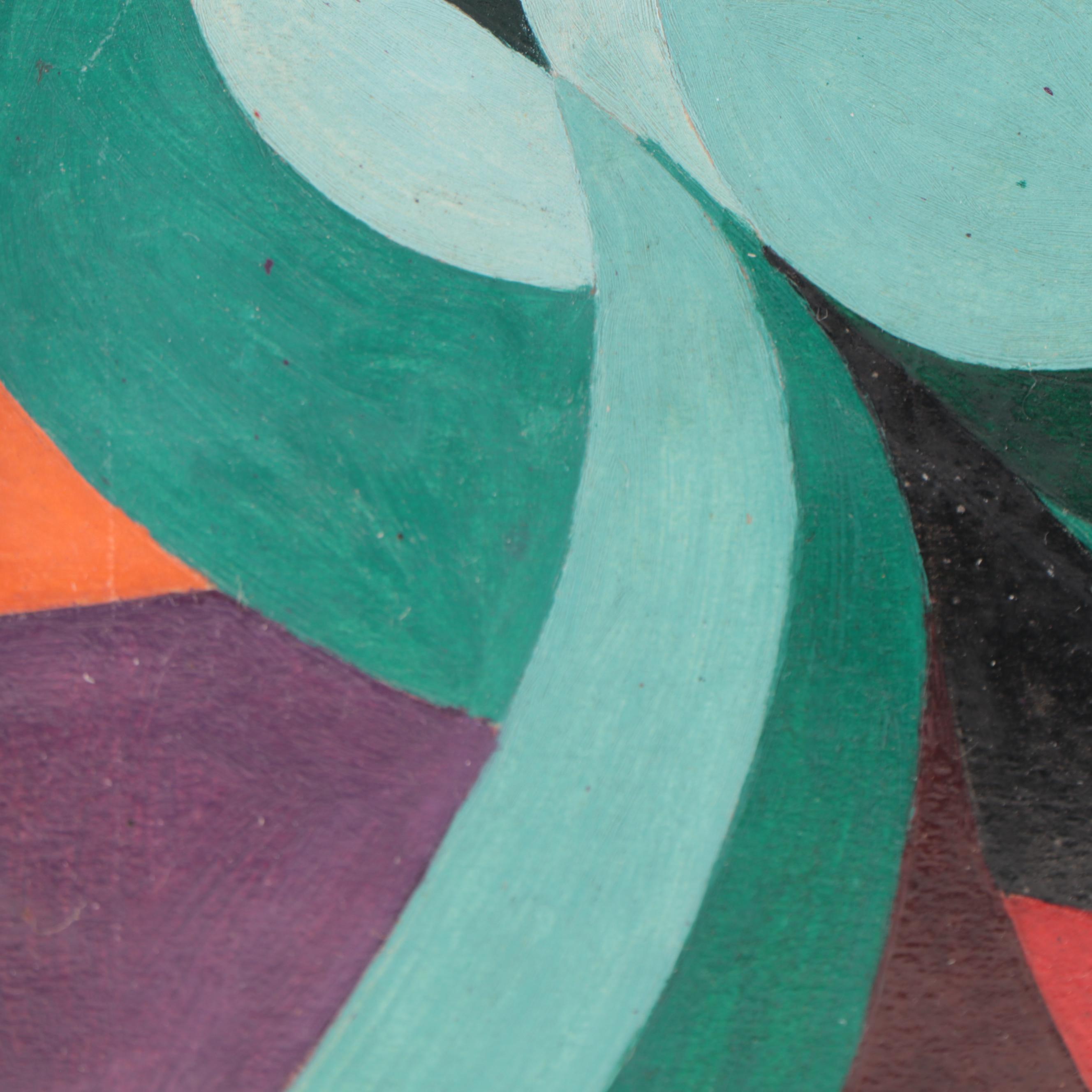 Miguel Dévèze Acrylic Portrait Painting, 1948