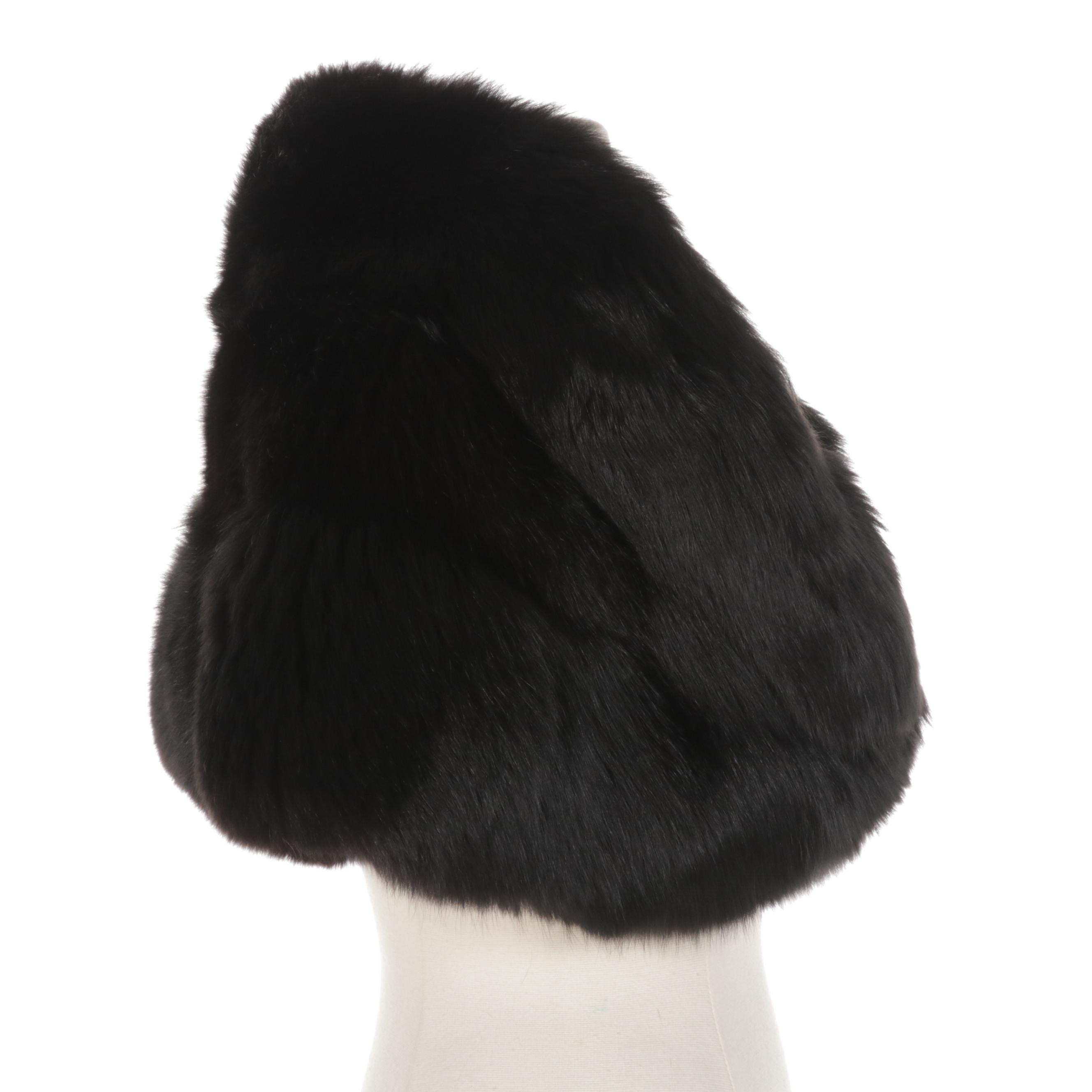 Black Fox Fur Stole