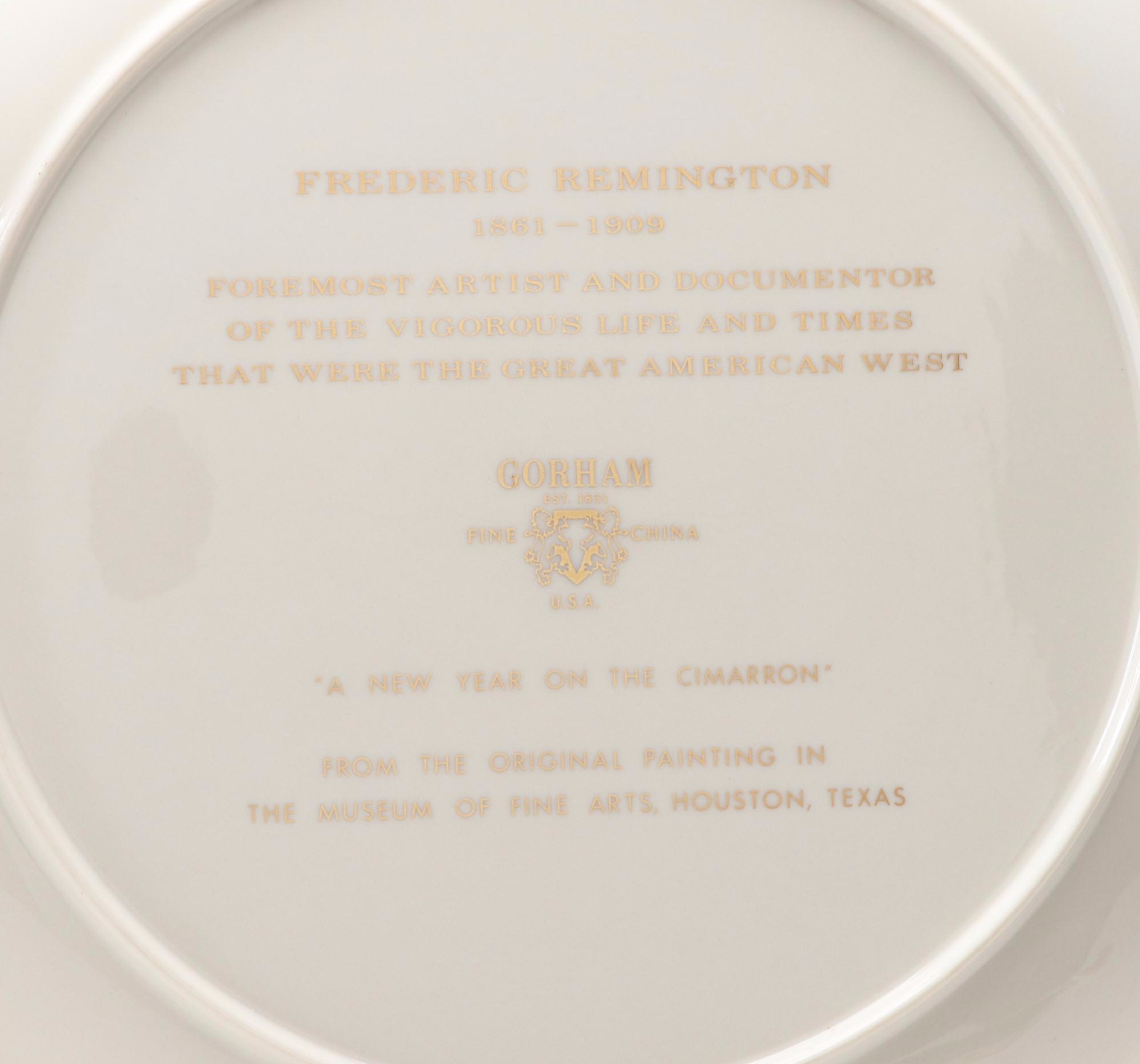 Gorham Frederic Remington Porcelain Collector Plates, 1970s