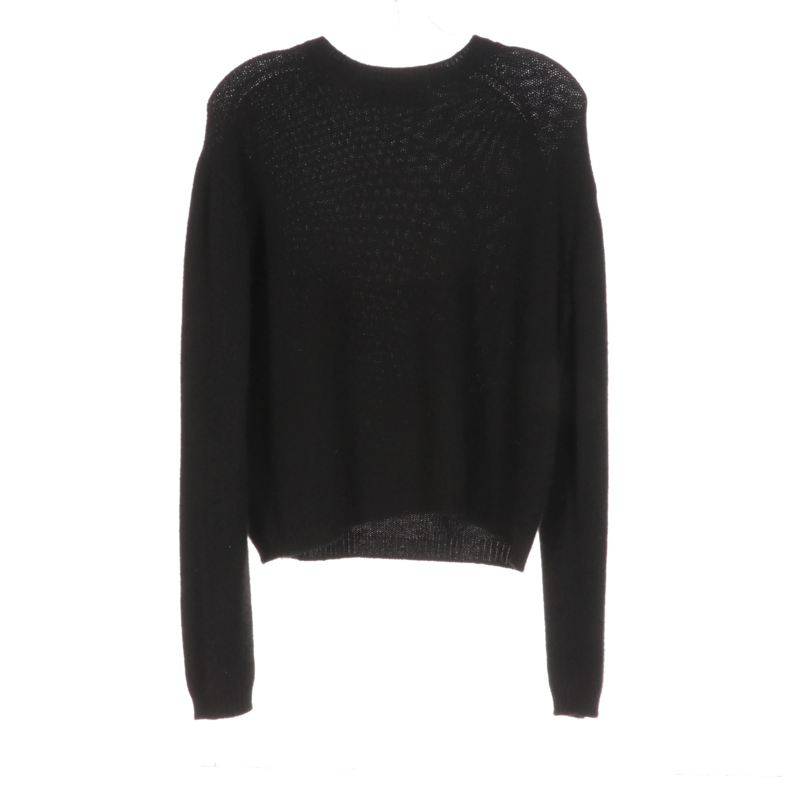 Prada Black Cashmere and Armani Exchange Wool Pullover Sweaters