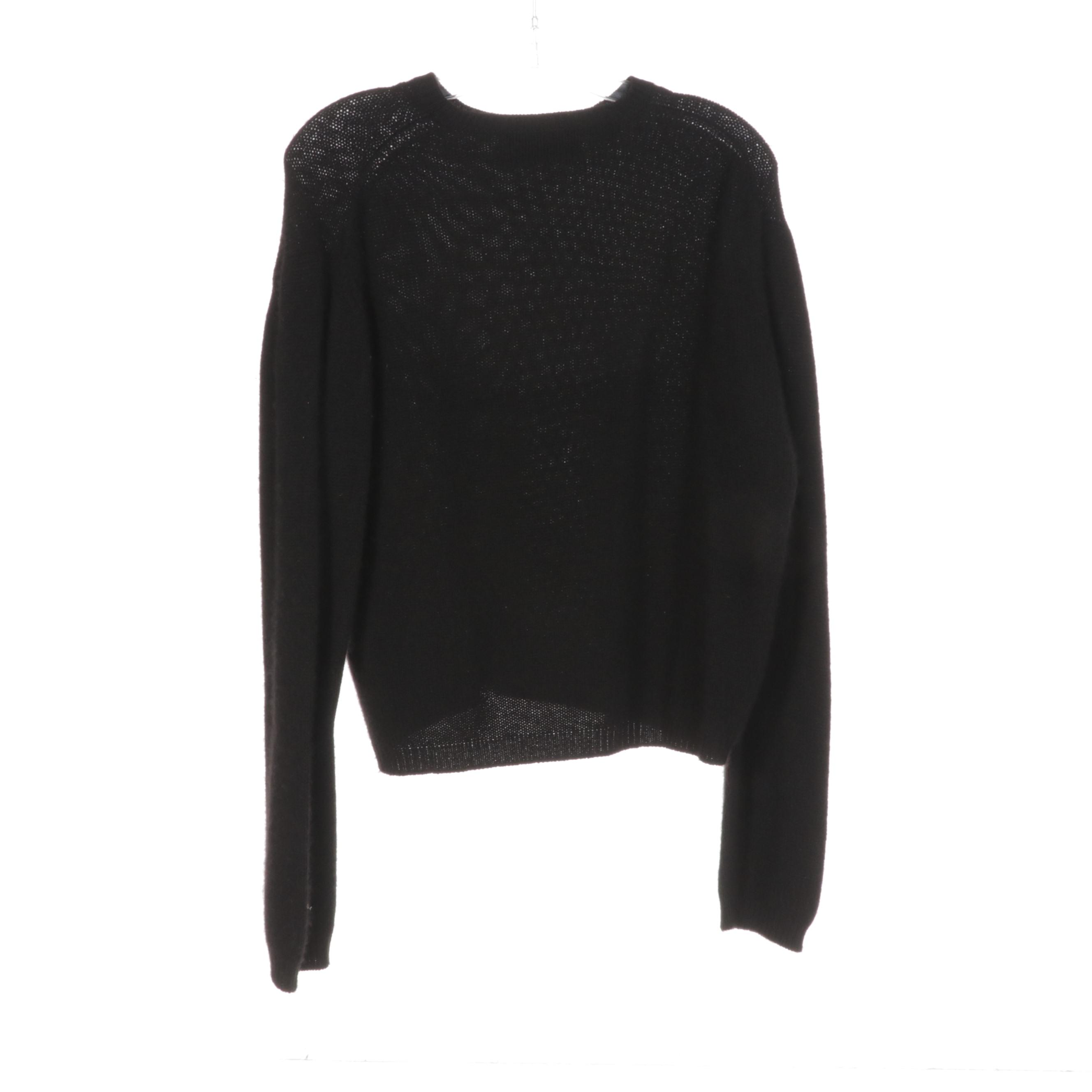 Prada Black Cashmere and Armani Exchange Wool Pullover Sweaters