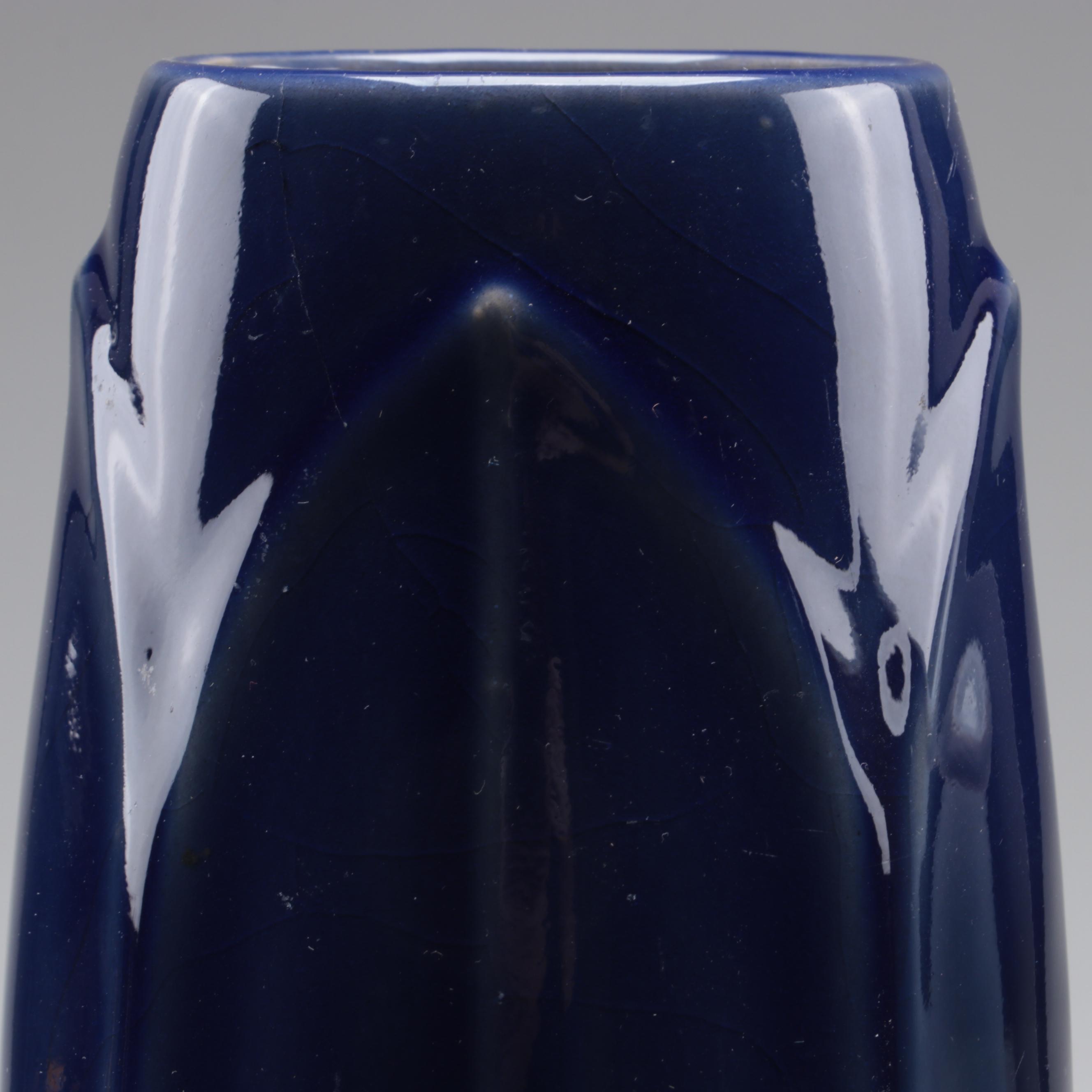 Roseville "Rozane Pattern" Flared Vase with Chinese and Other Art Pottery Vases