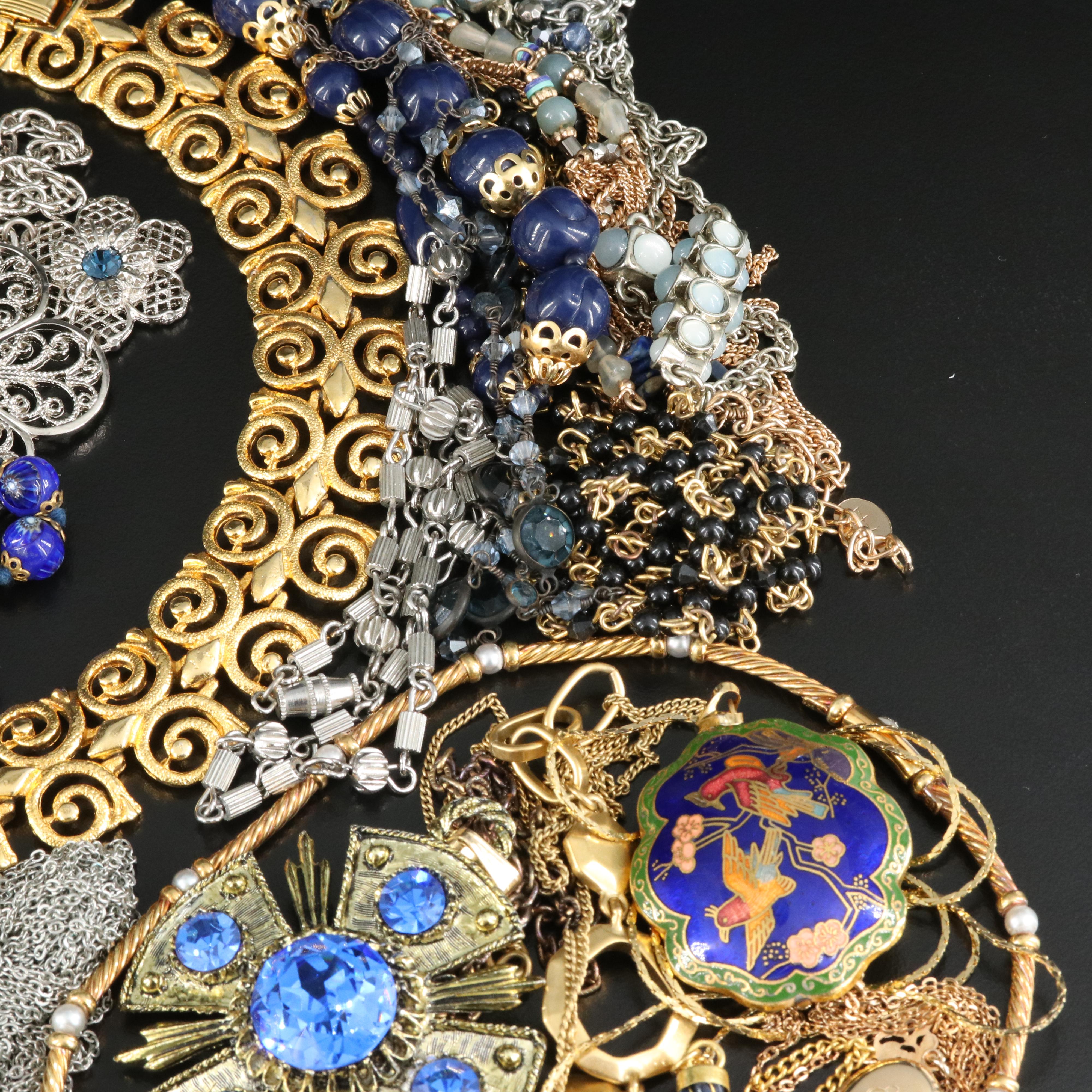 Vintage Necklace Grouping Including T Tahari and Banana Republic