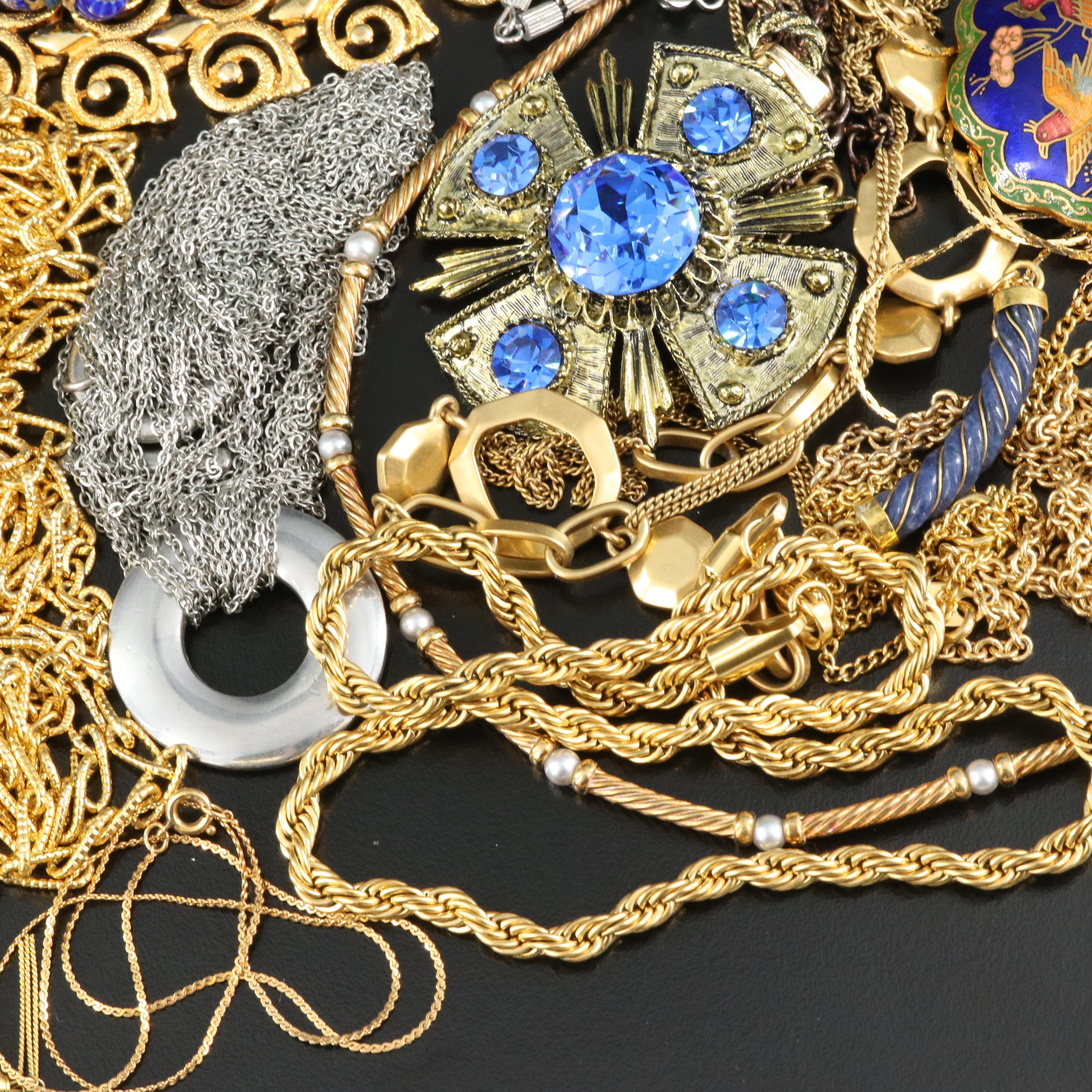 Vintage Necklace Grouping Including T Tahari and Banana Republic