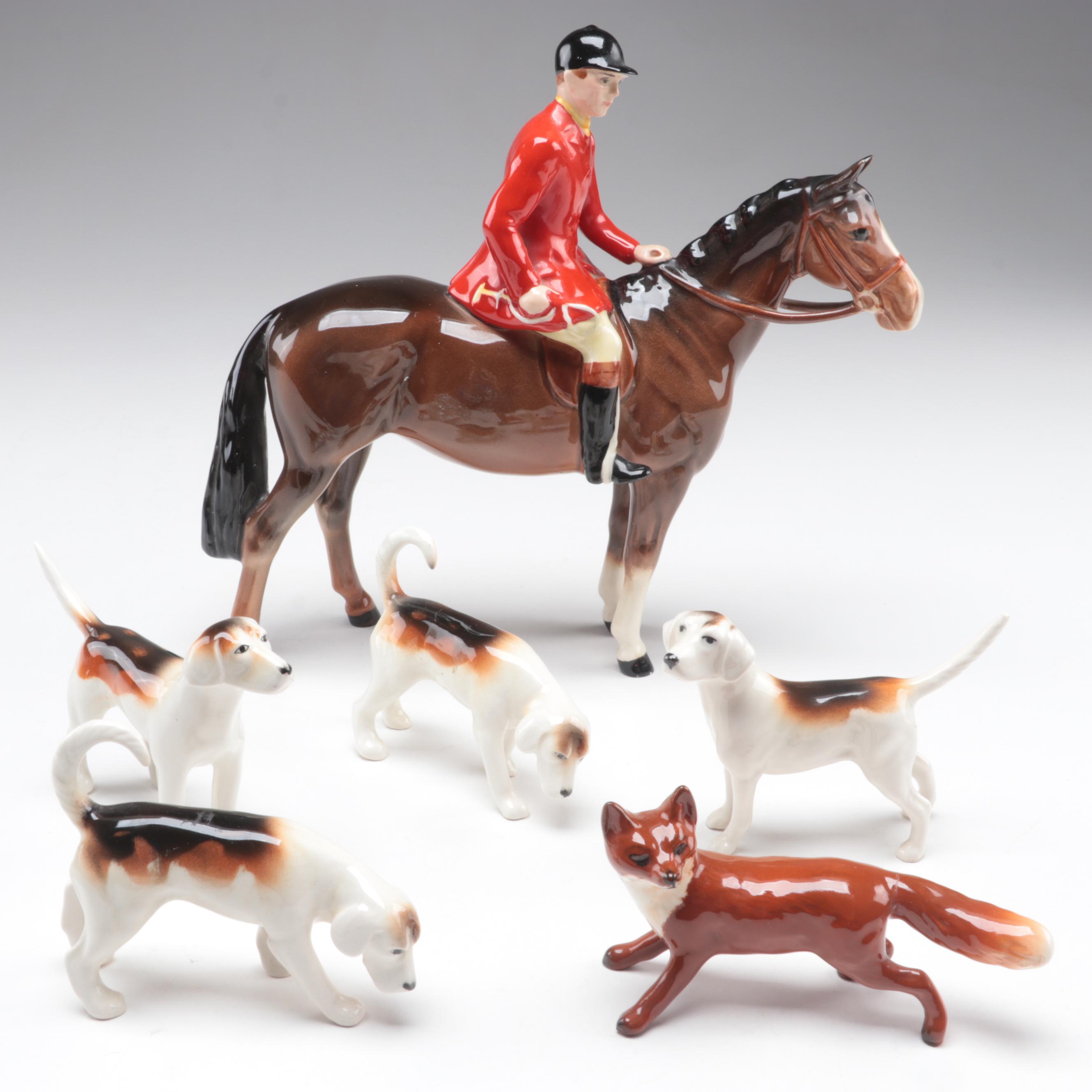 Beswick Pottery English Equestrian Fox Hunt Figurines