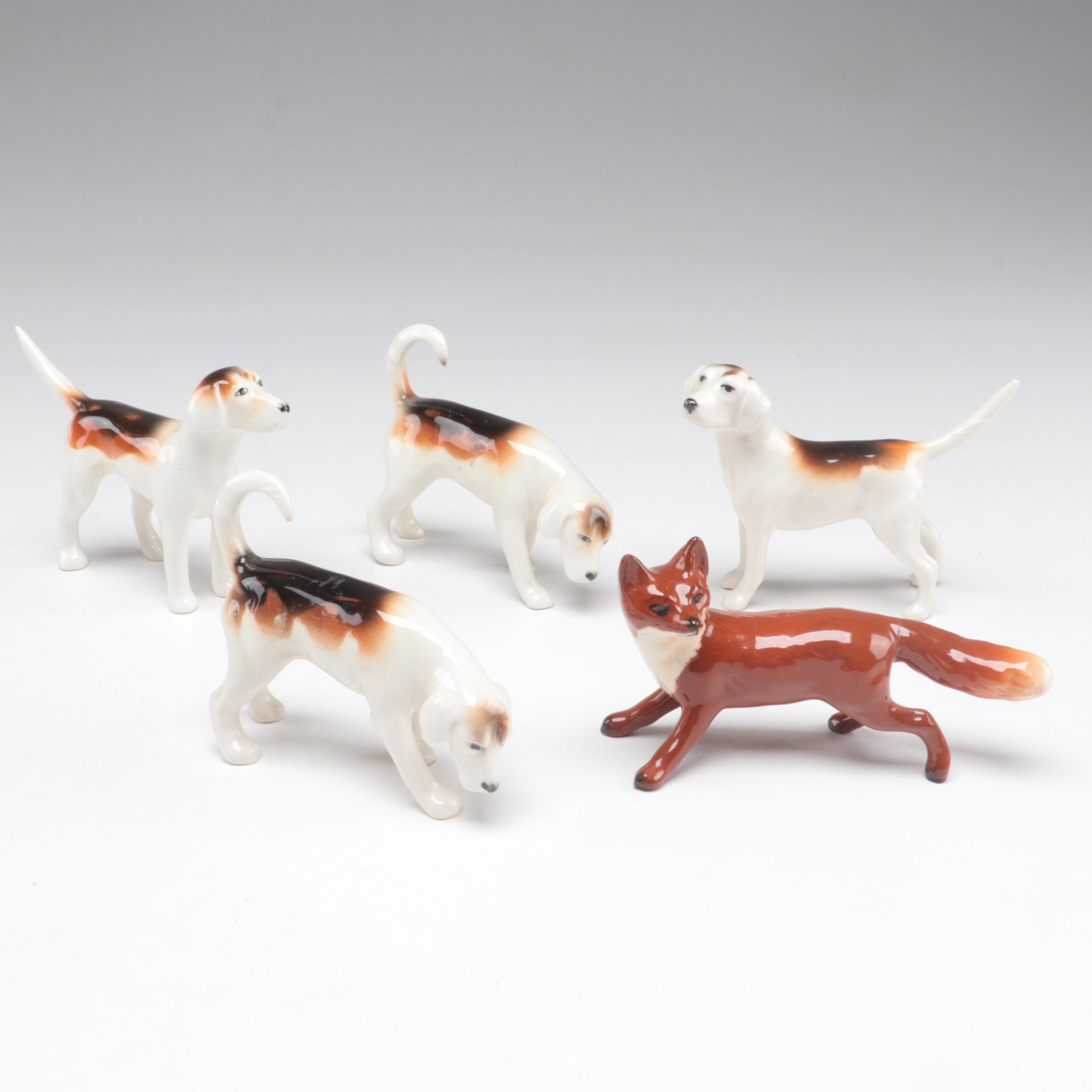Beswick Pottery English Equestrian Fox Hunt Figurines