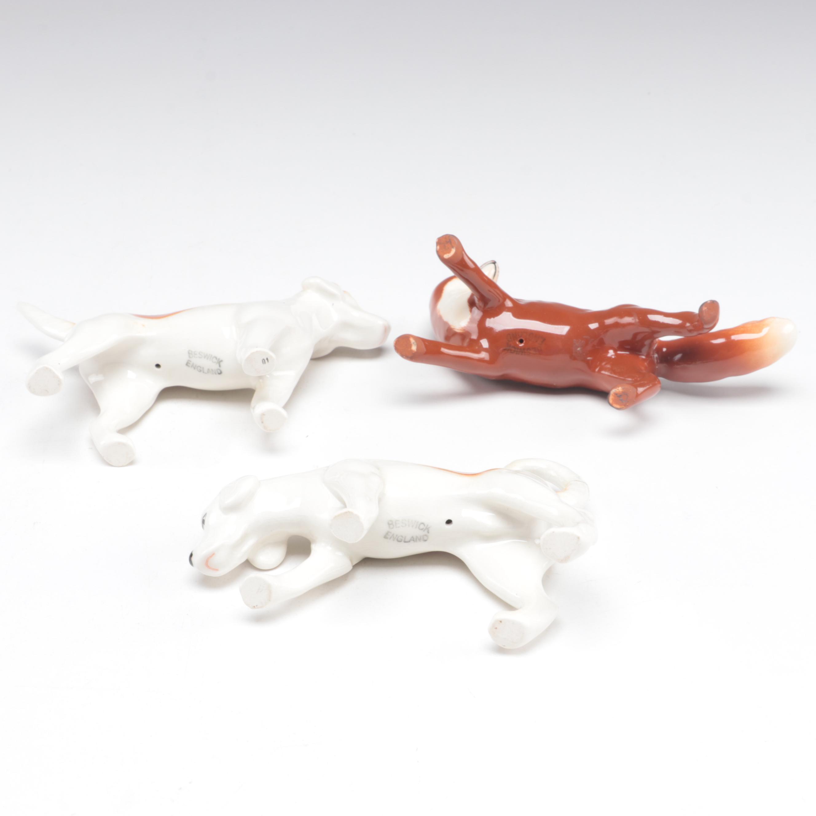 Beswick Pottery English Equestrian Fox Hunt Figurines