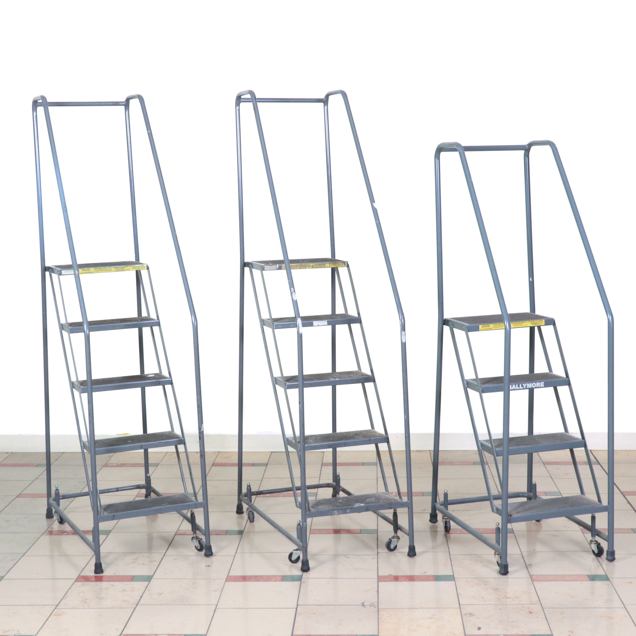 Ballymore and Garlin Metal Rolling Step Ladders