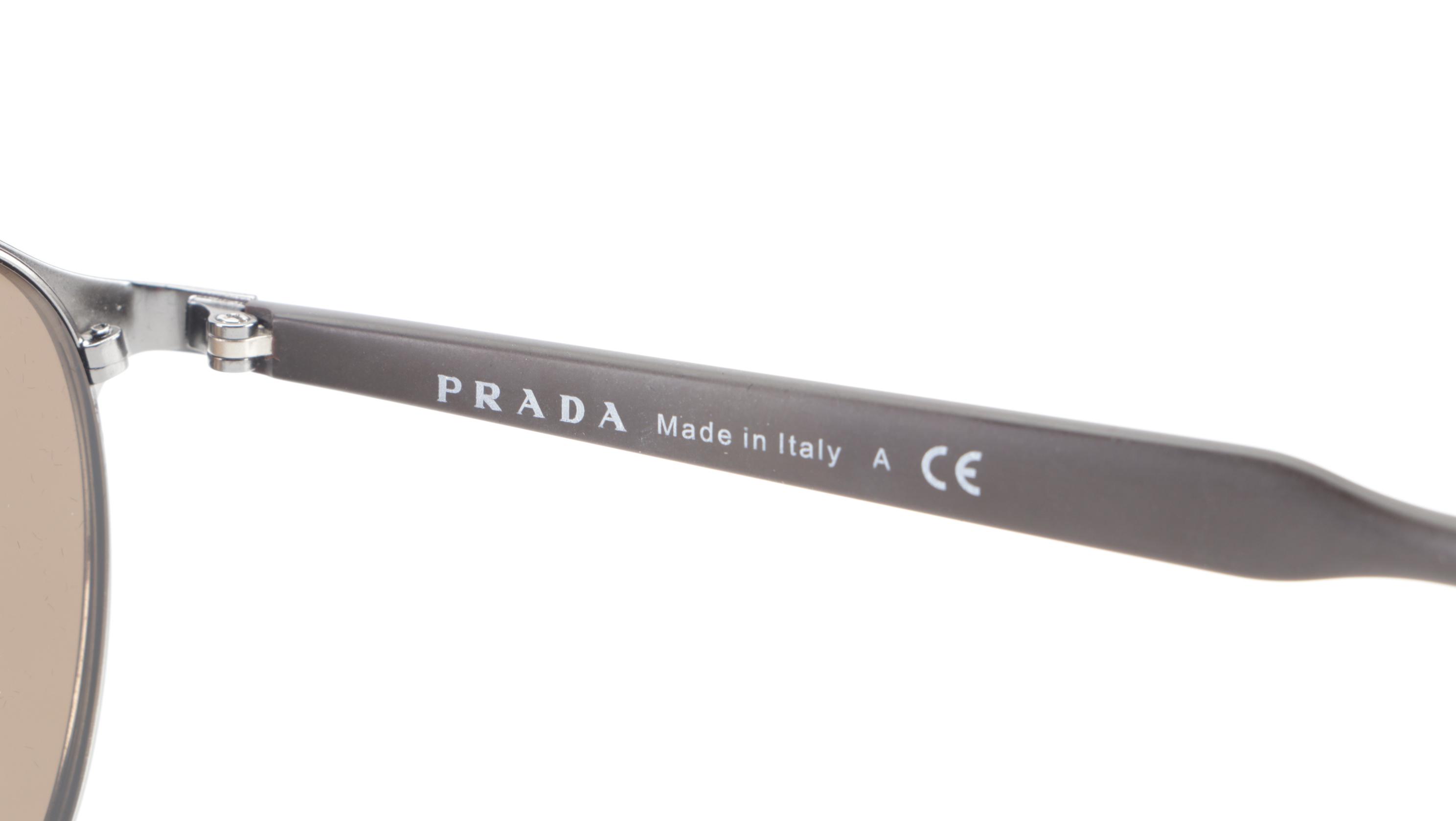 Prada SPR62T Aviator Sunglasses in Brown with Case and Box