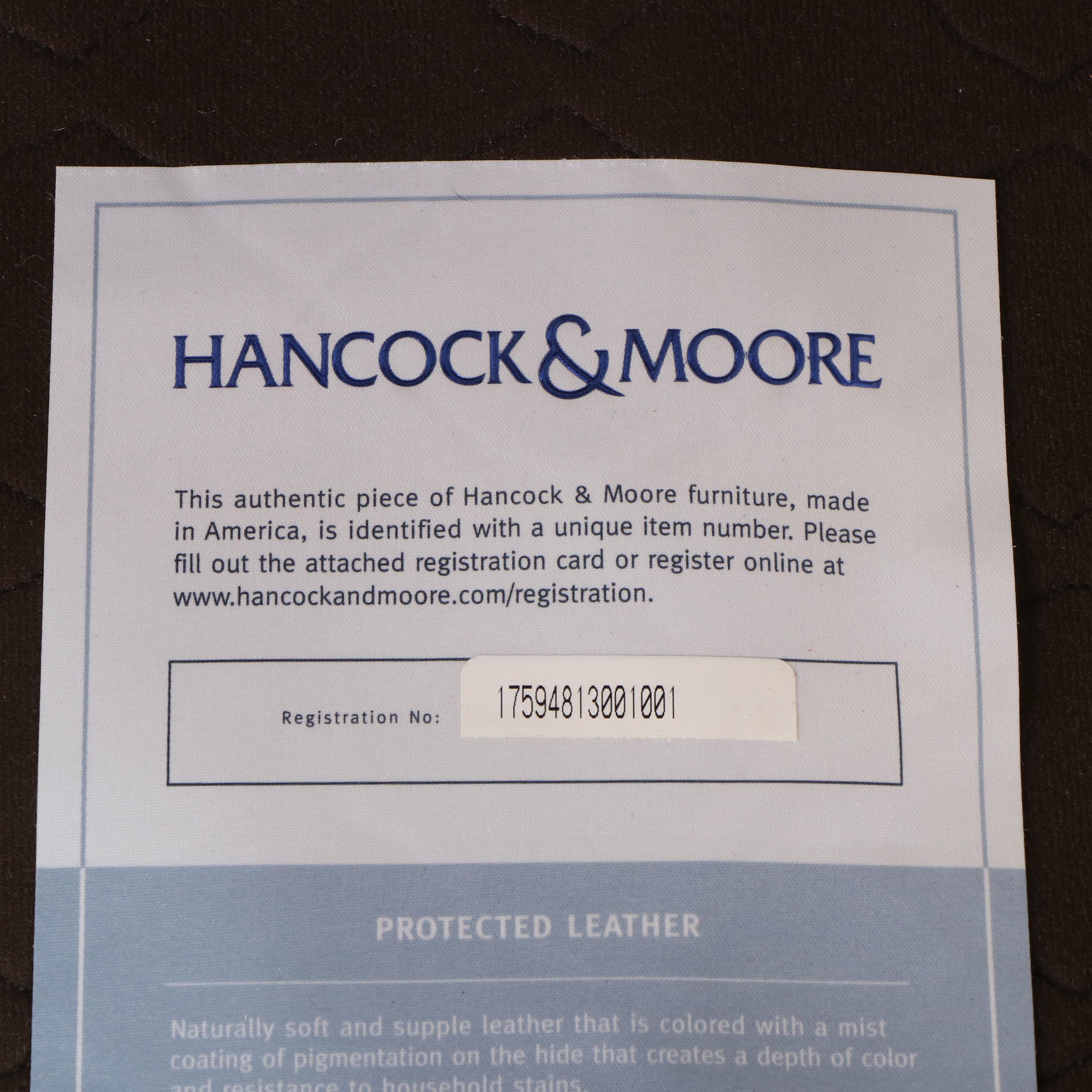 Hancock & Moore Leather and Alligator-Embossed Leather Wingback Recliner