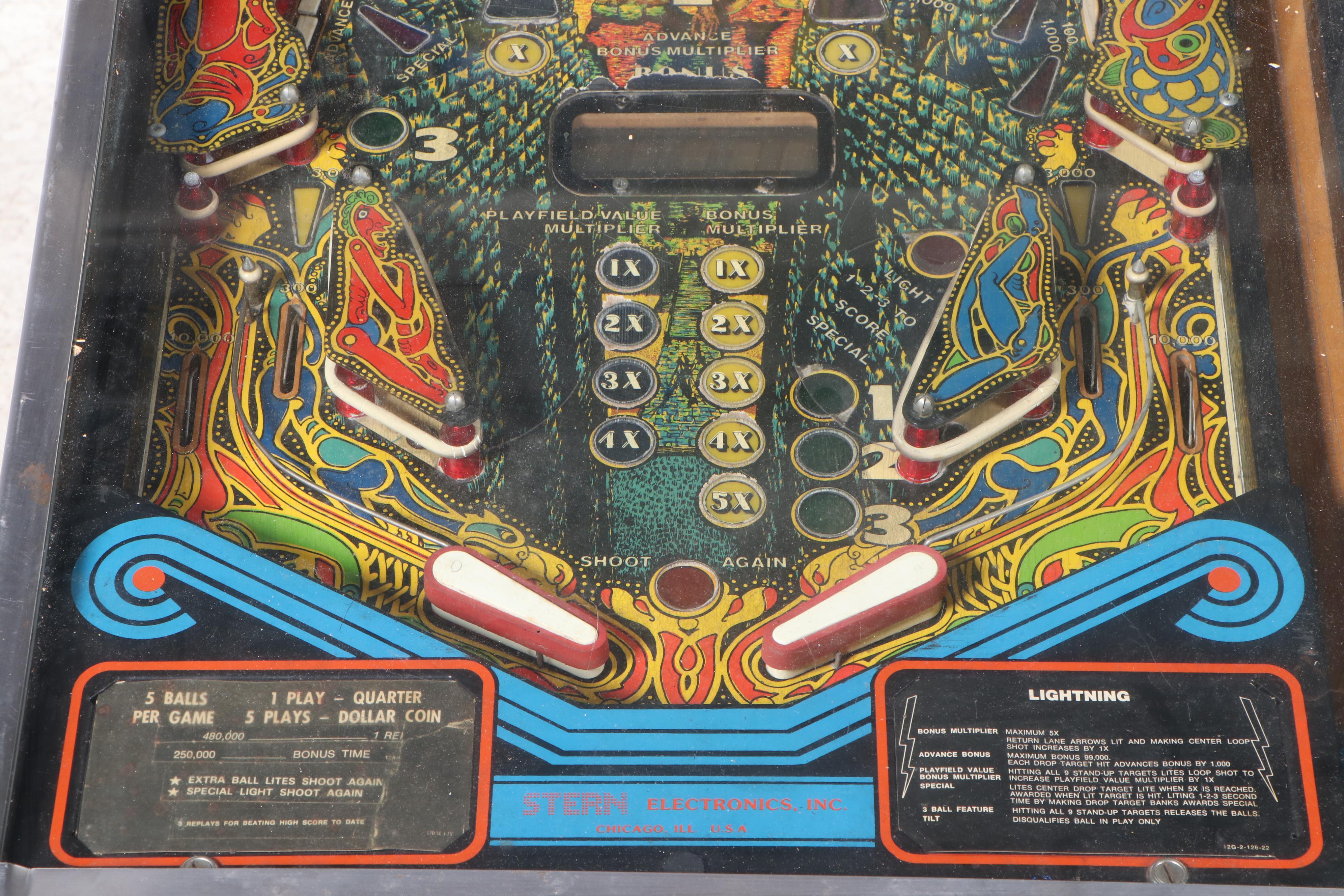 Stern Lightning Pinball Machine