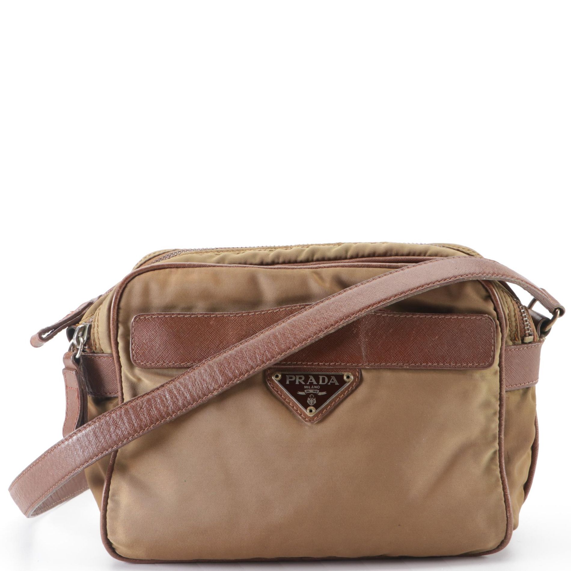 Prada Crossbody in Tessuto Nylon and Saffiano Leather