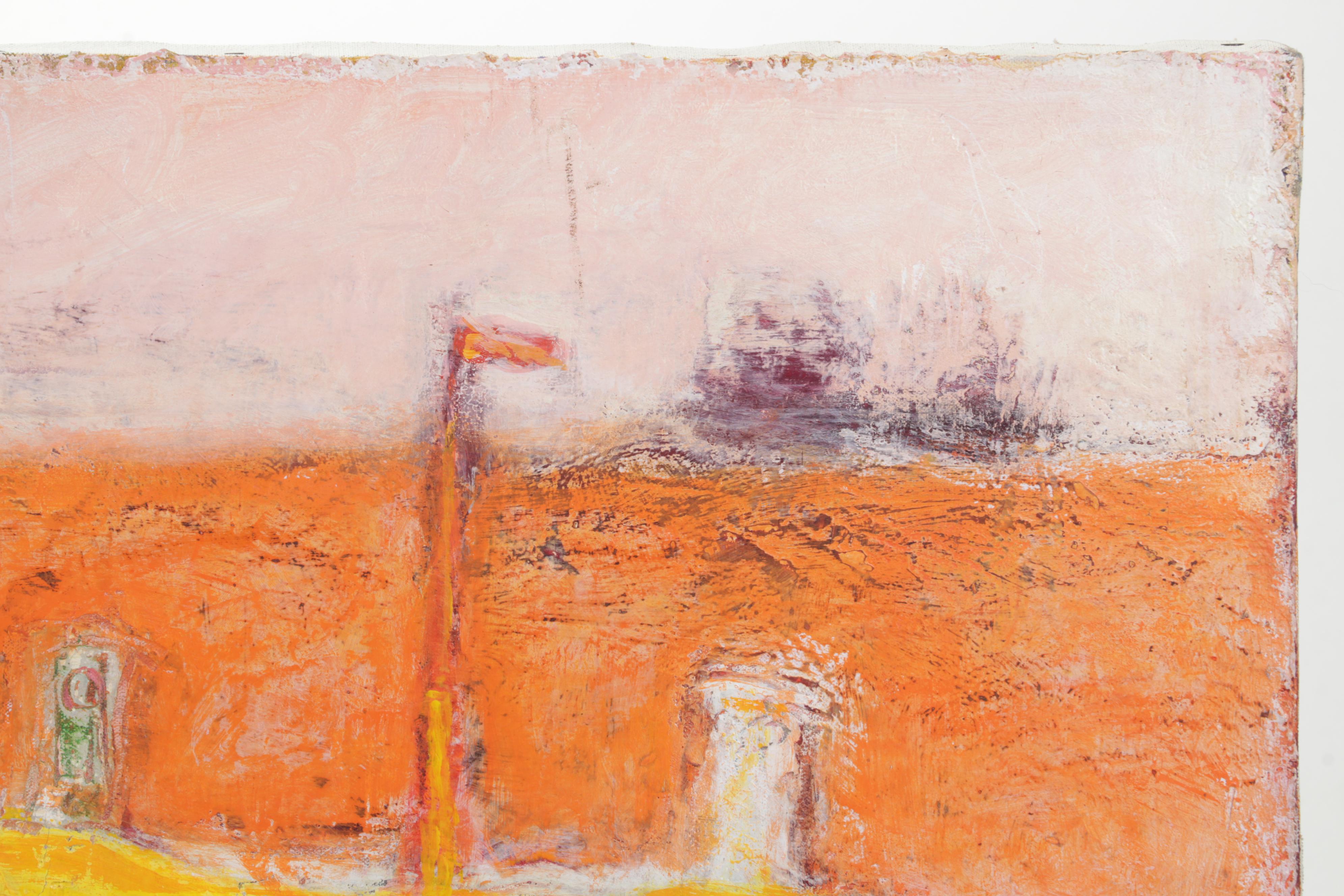 Jean Volang Maritime Mixed Media Painting "Boats 4"