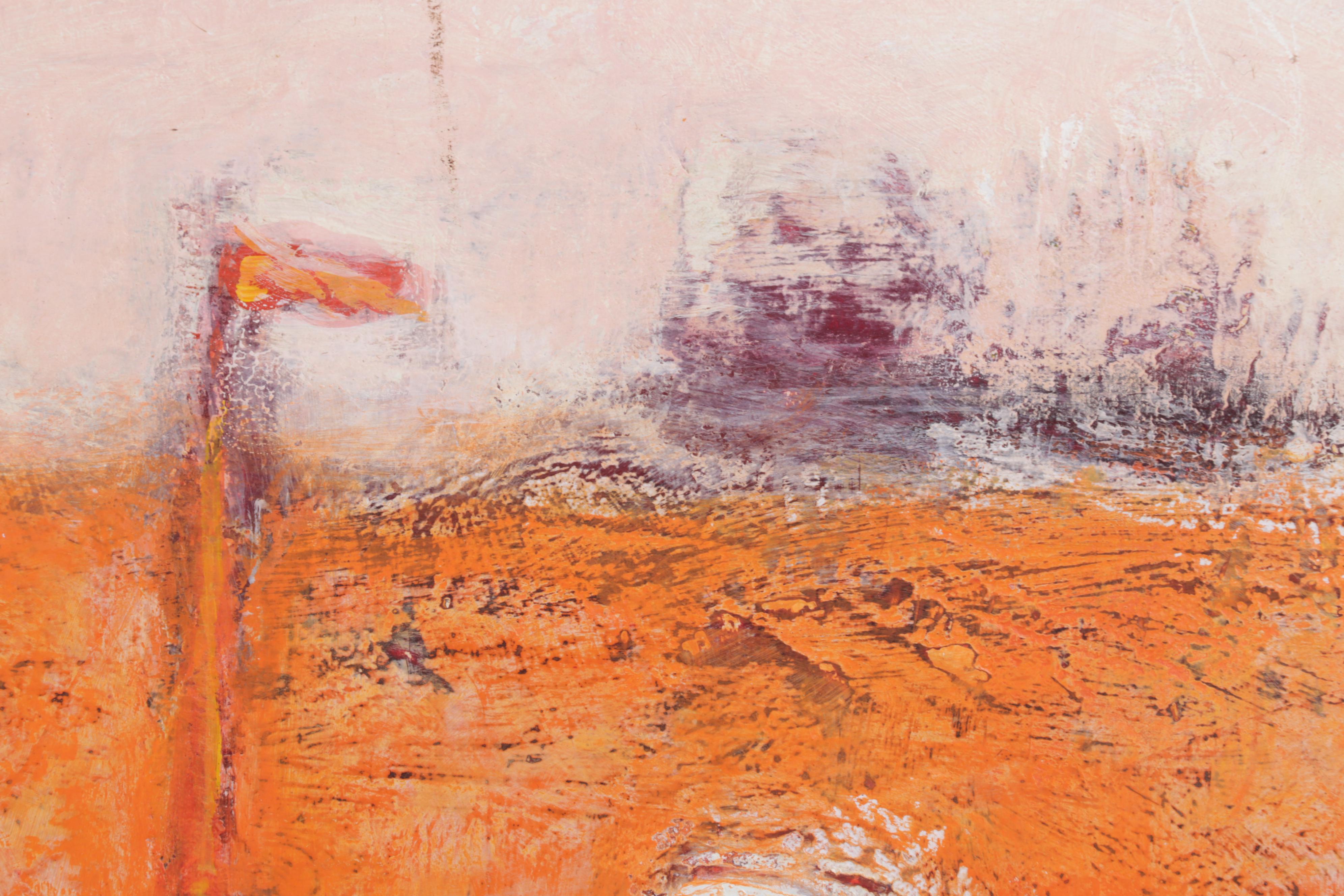 Jean Volang Maritime Mixed Media Painting "Boats 4"