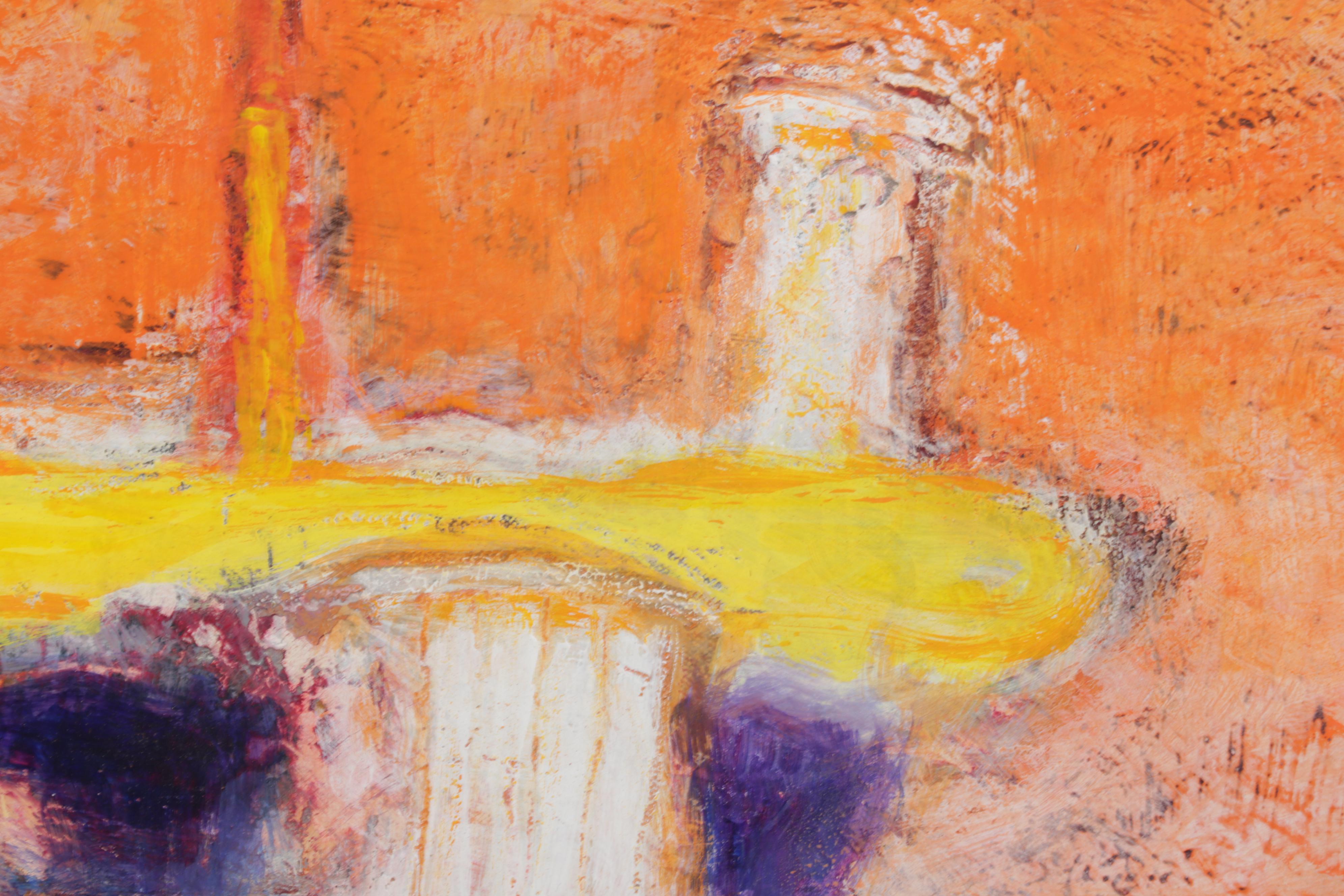 Jean Volang Maritime Mixed Media Painting "Boats 4"