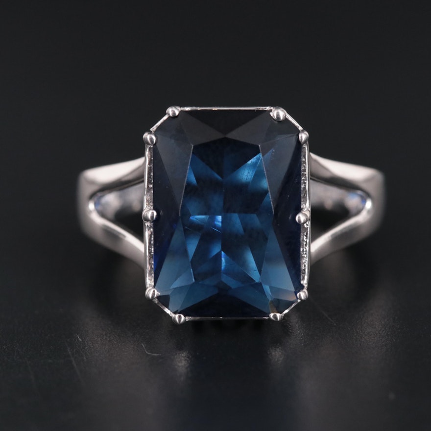 Sterling Silver Sapphire Ring