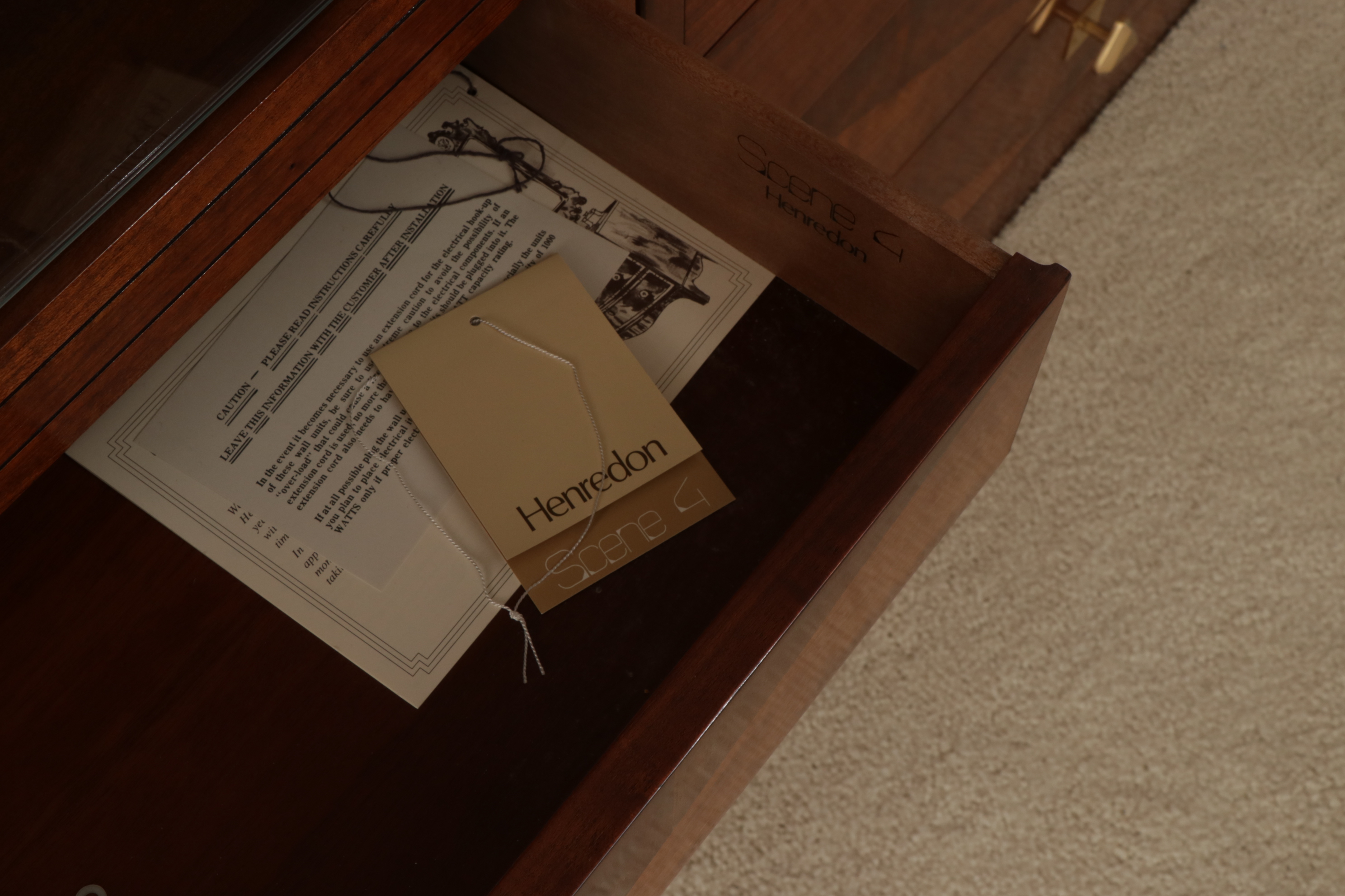 Henredon "Scene 4" Parquetry Illuminated  Display Cabinet and Armoire