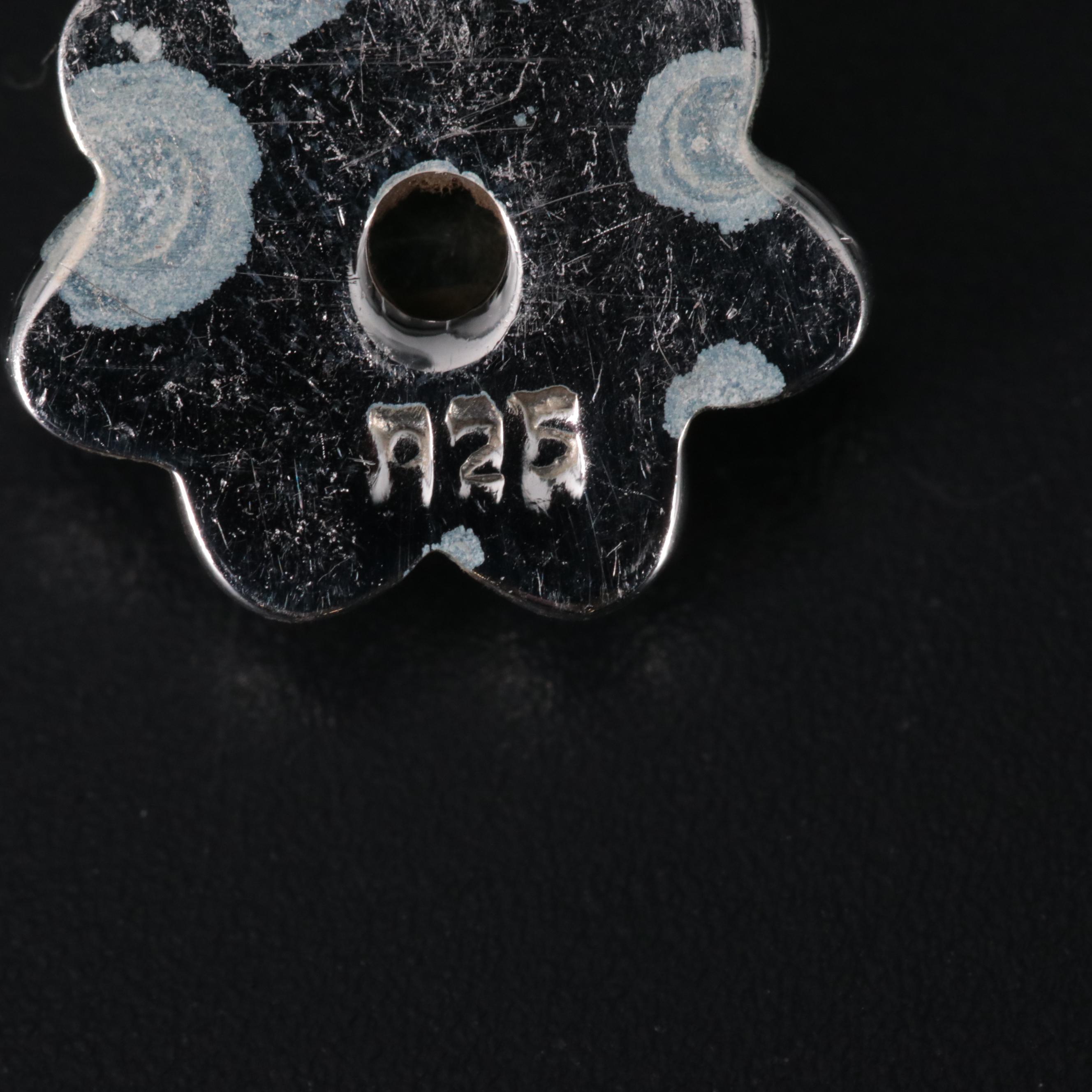 Sterling Silver Emerald Earrings