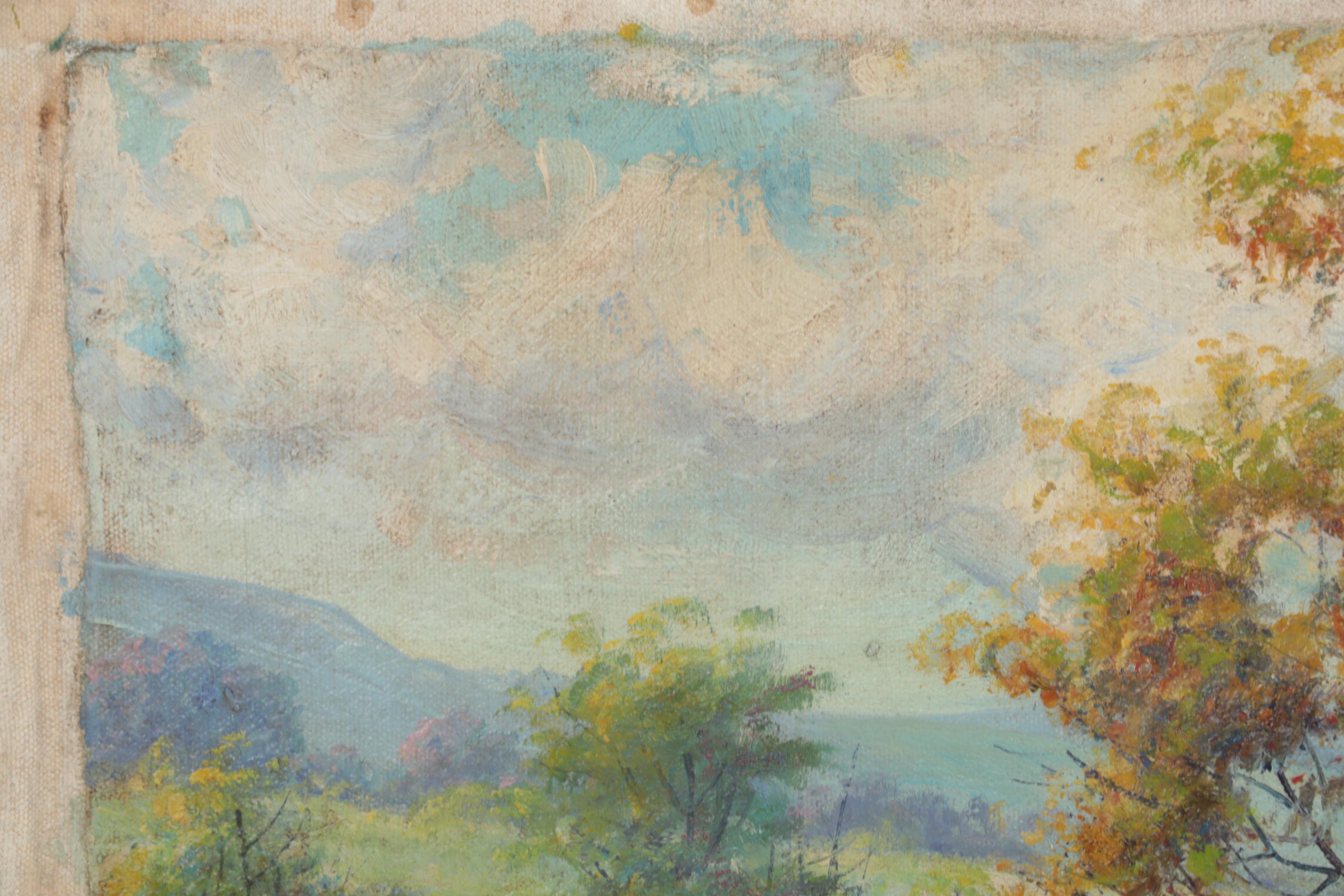 C. W. Fryer Landscape Oil Painting, Mid 20th Century