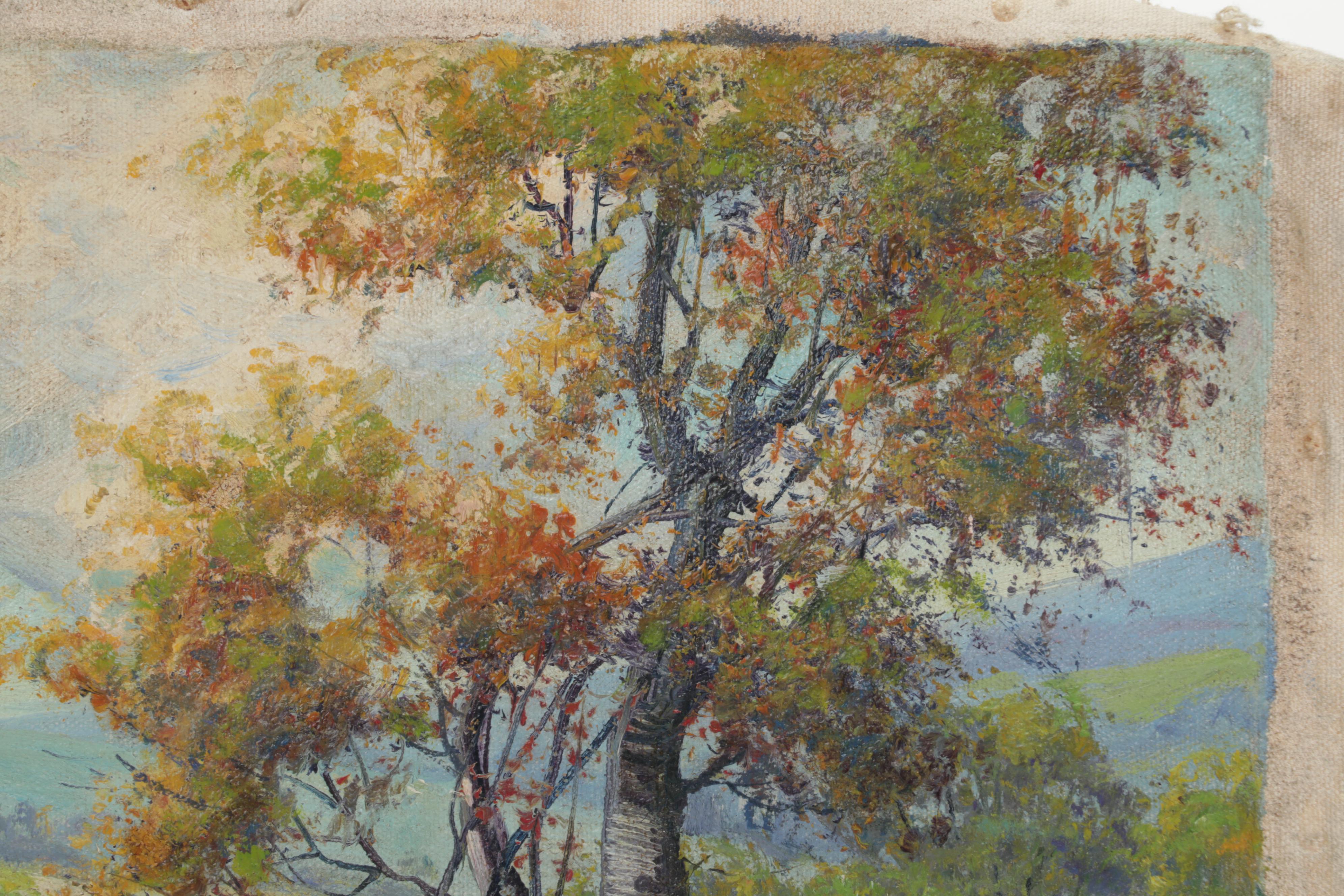 C. W. Fryer Landscape Oil Painting, Mid 20th Century