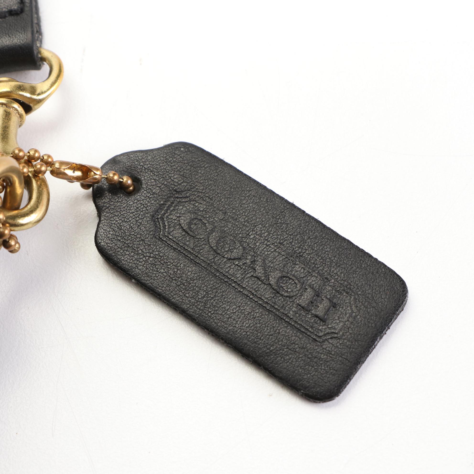 Coach Pocket Purse 9755 in Black Glove Tanned Leather