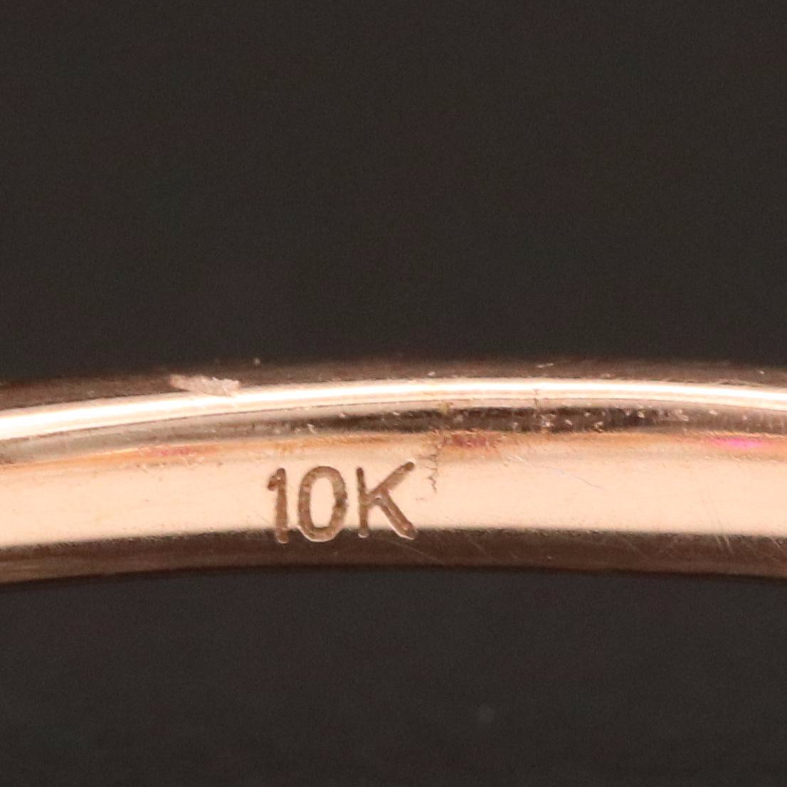 10K Rose Gold Ruby and Sapphire Ring