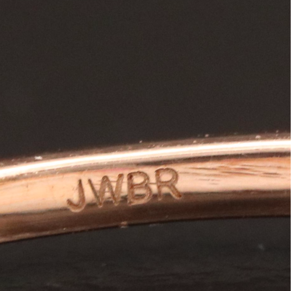 10K Rose Gold Ruby and Sapphire Ring