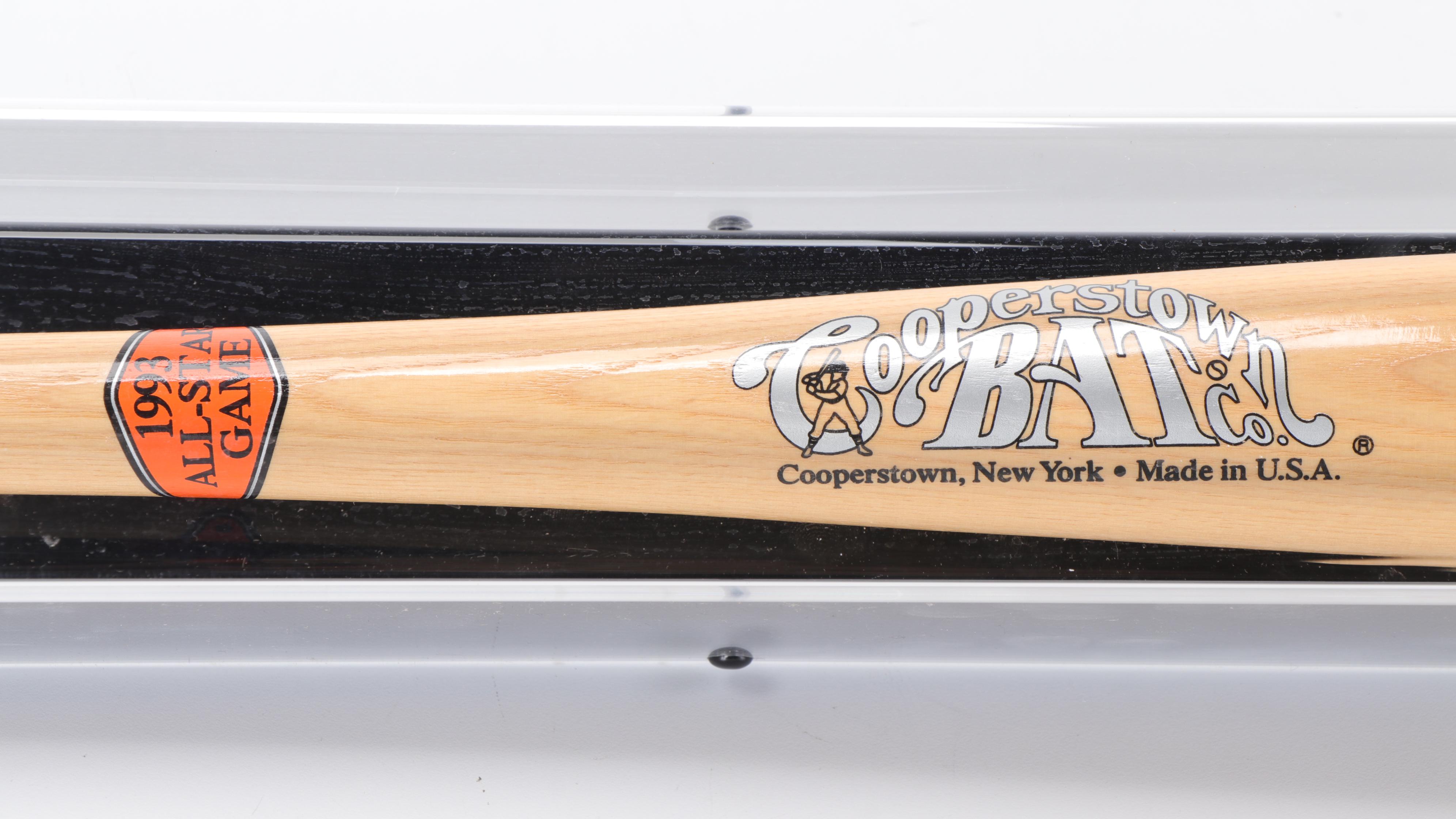 1993 MLB All-Star Game Andres Galarraga Signed Baseball Bat In Case, Program