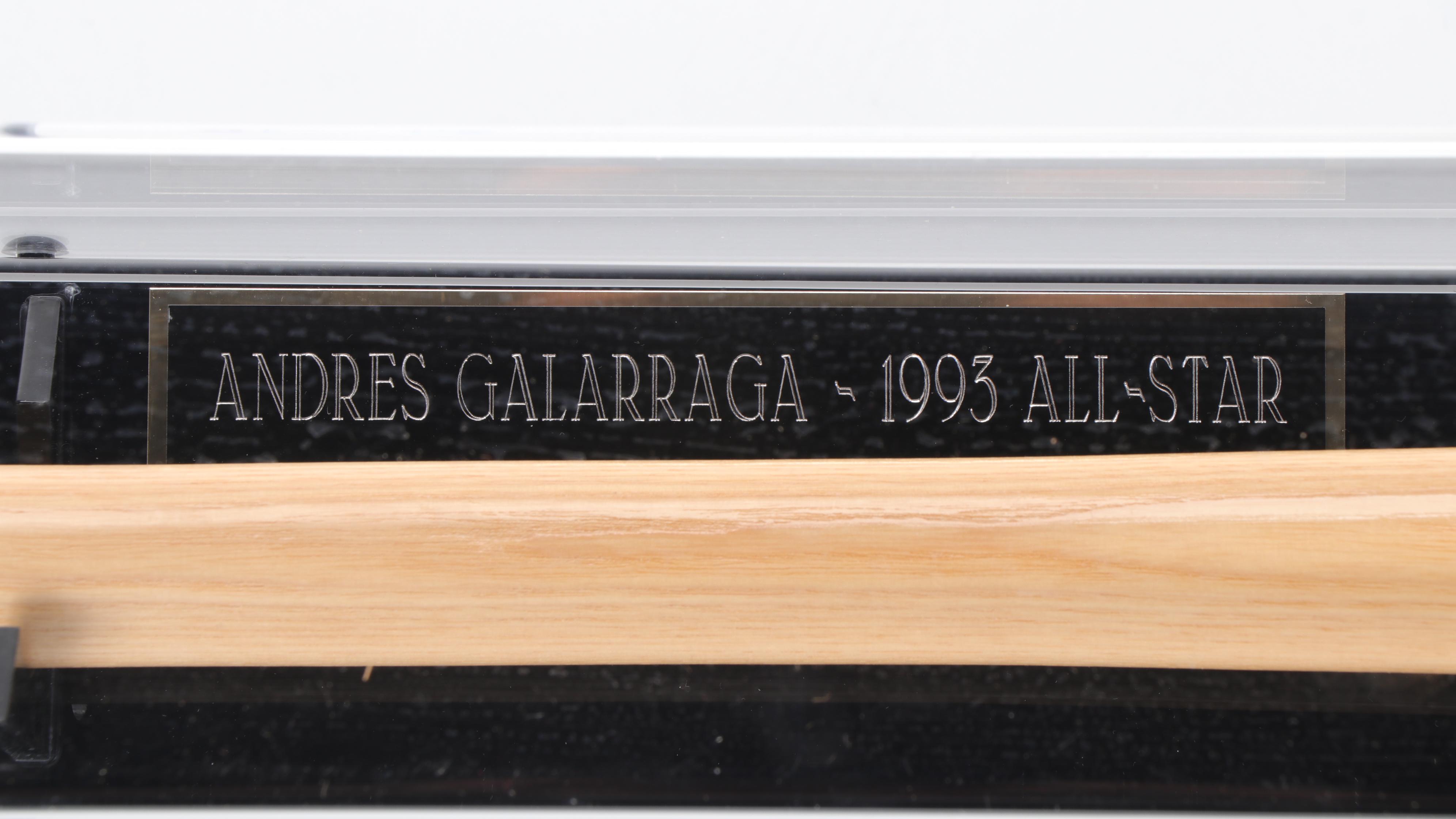 1993 MLB All-Star Game Andres Galarraga Signed Baseball Bat In Case, Program
