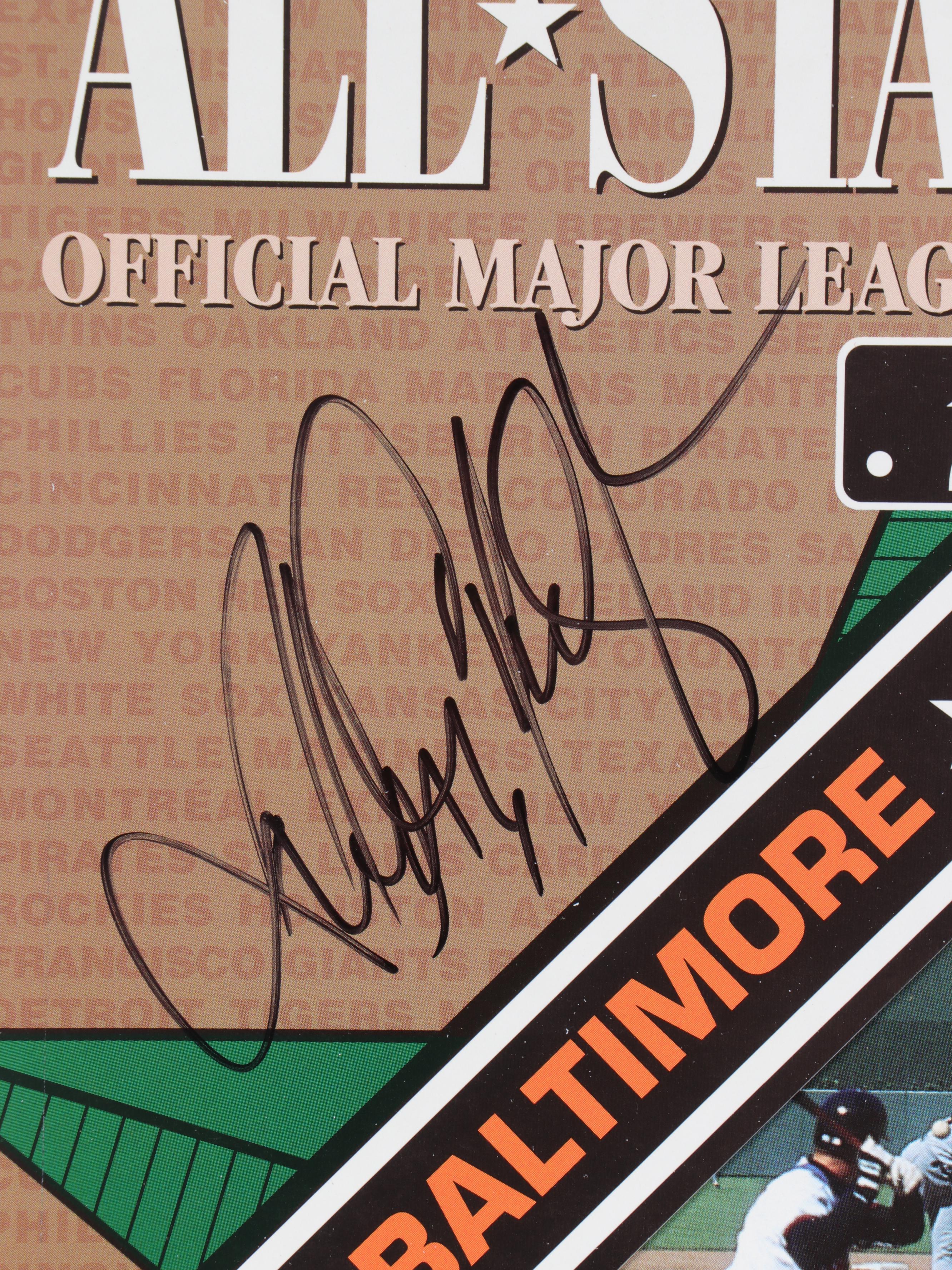 1993 MLB All-Star Game Andres Galarraga Signed Baseball Bat In Case, Program