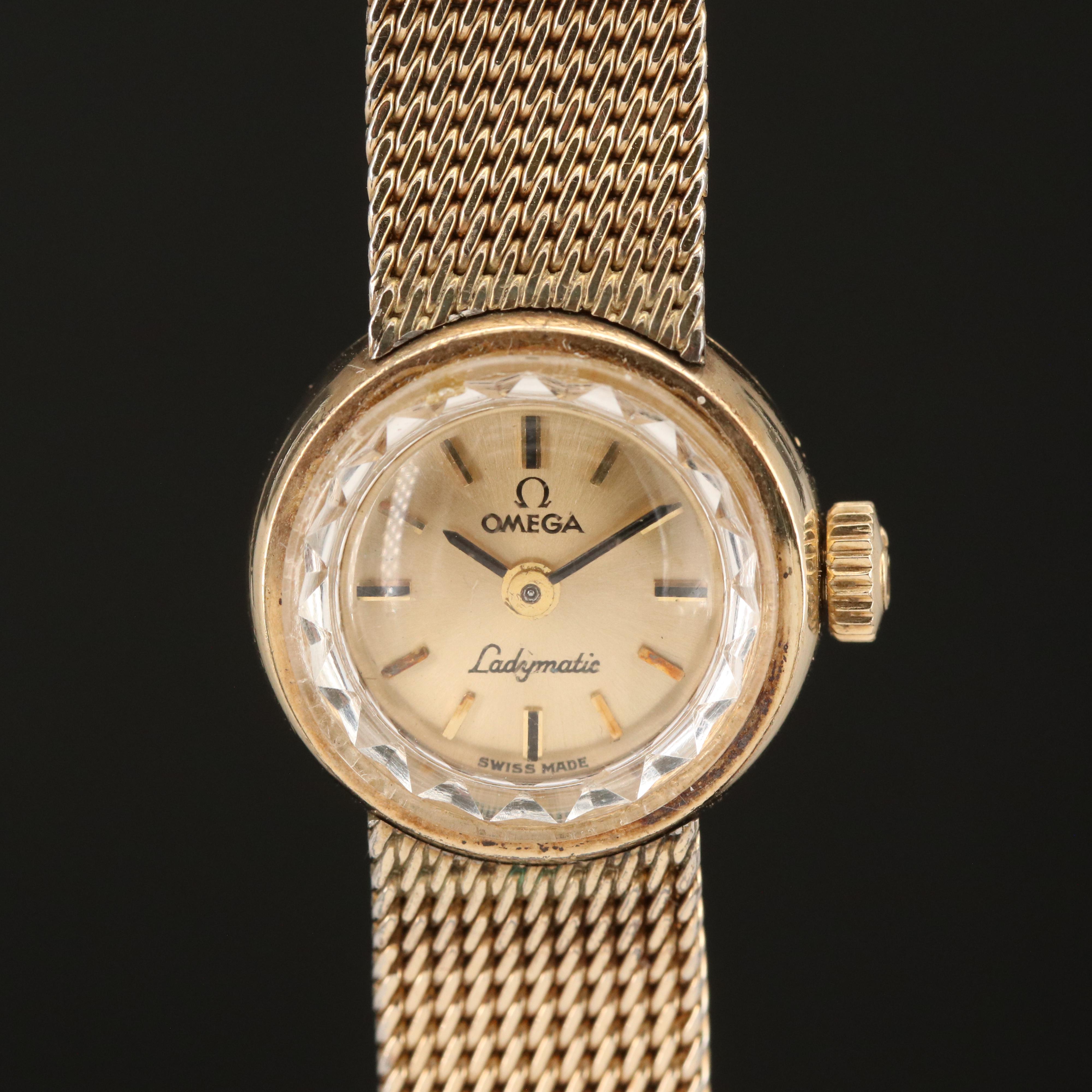 Omega Ladymatic Faceted Crystal Automatic Watch