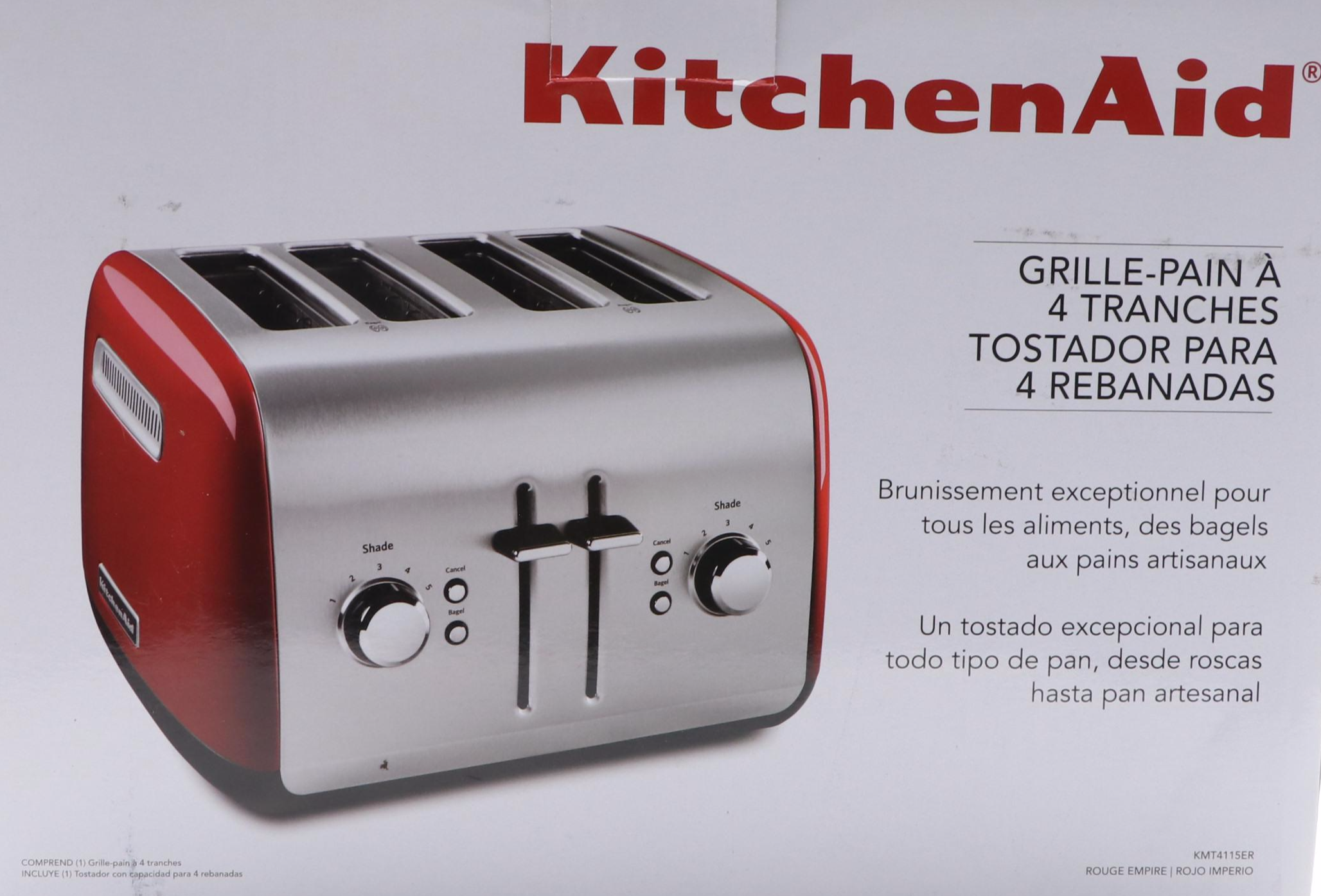 KitchenAid Four Slice Toaster in Empire Red