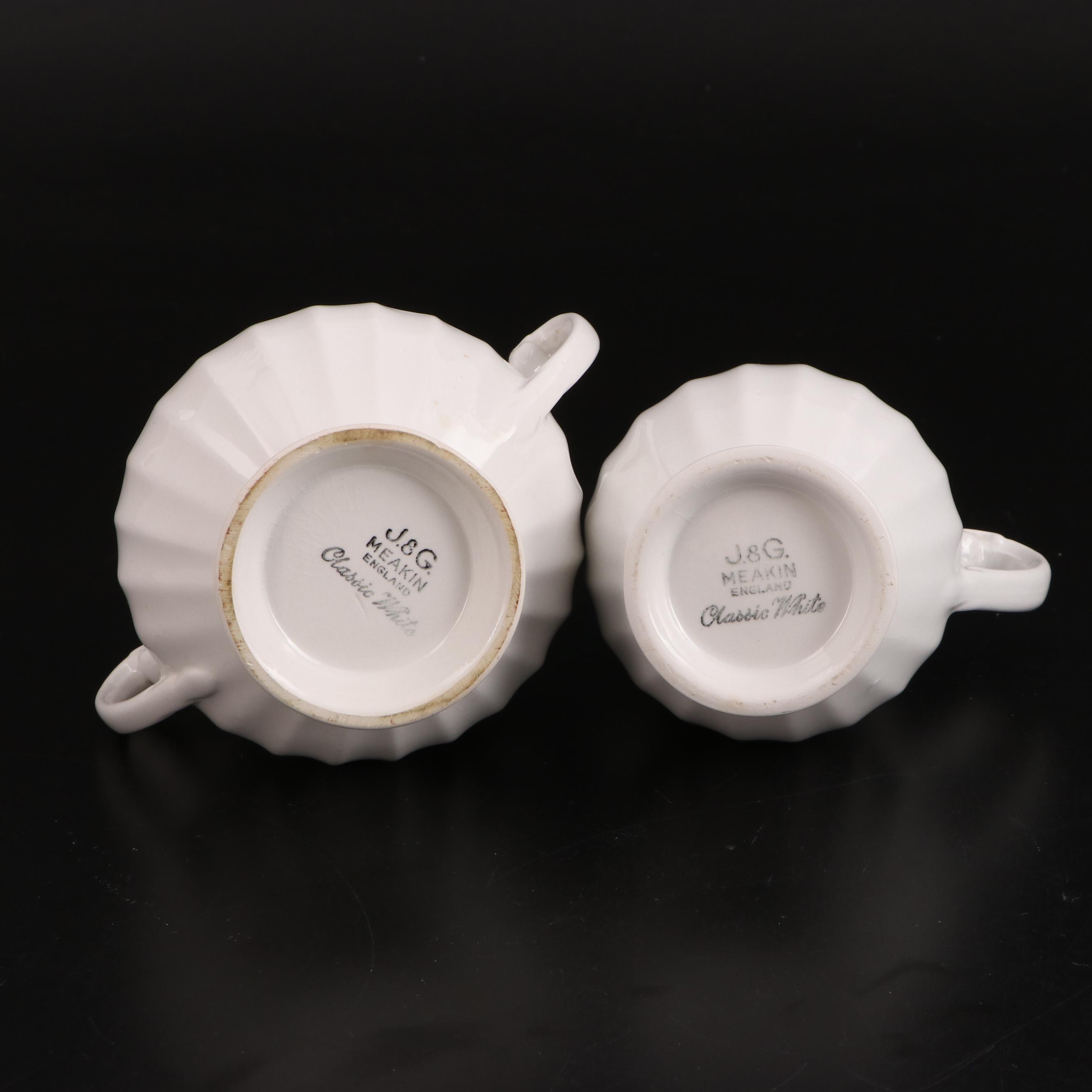 J & G Meakin "Classic White"  and Other English Ironstone Tableware