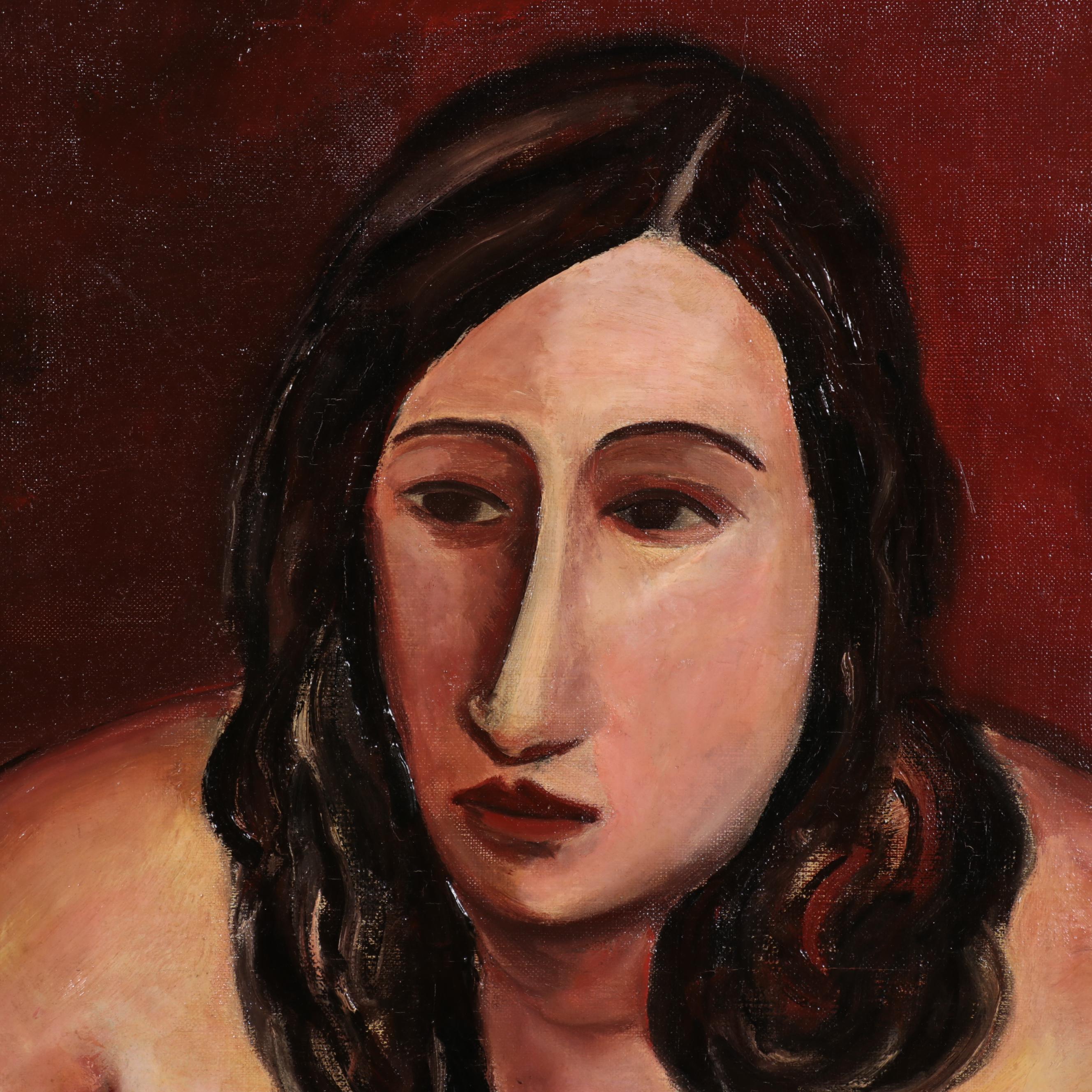 Boccini Manuel Nude Portrait Oil Painting "Peggy"