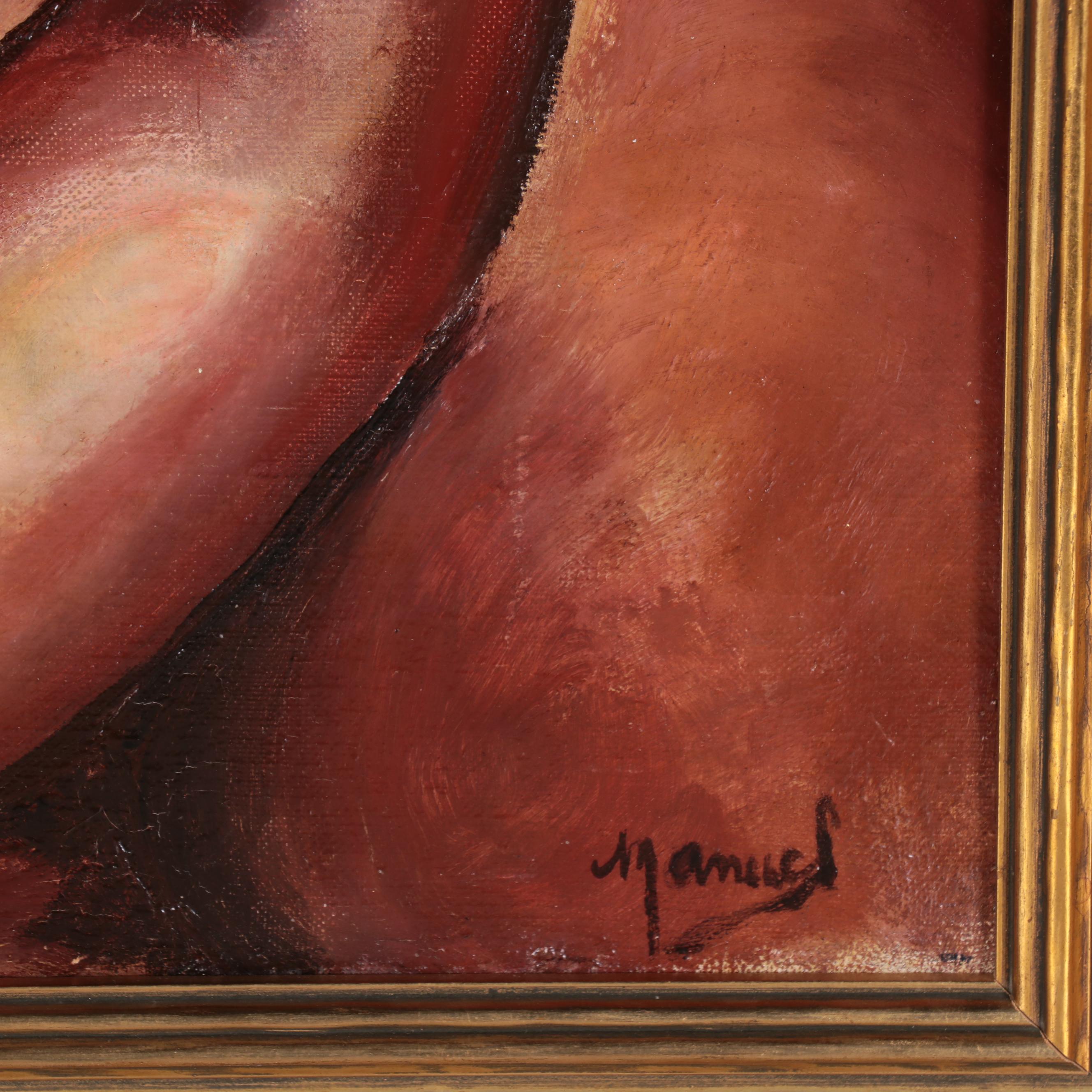 Boccini Manuel Nude Portrait Oil Painting "Peggy"