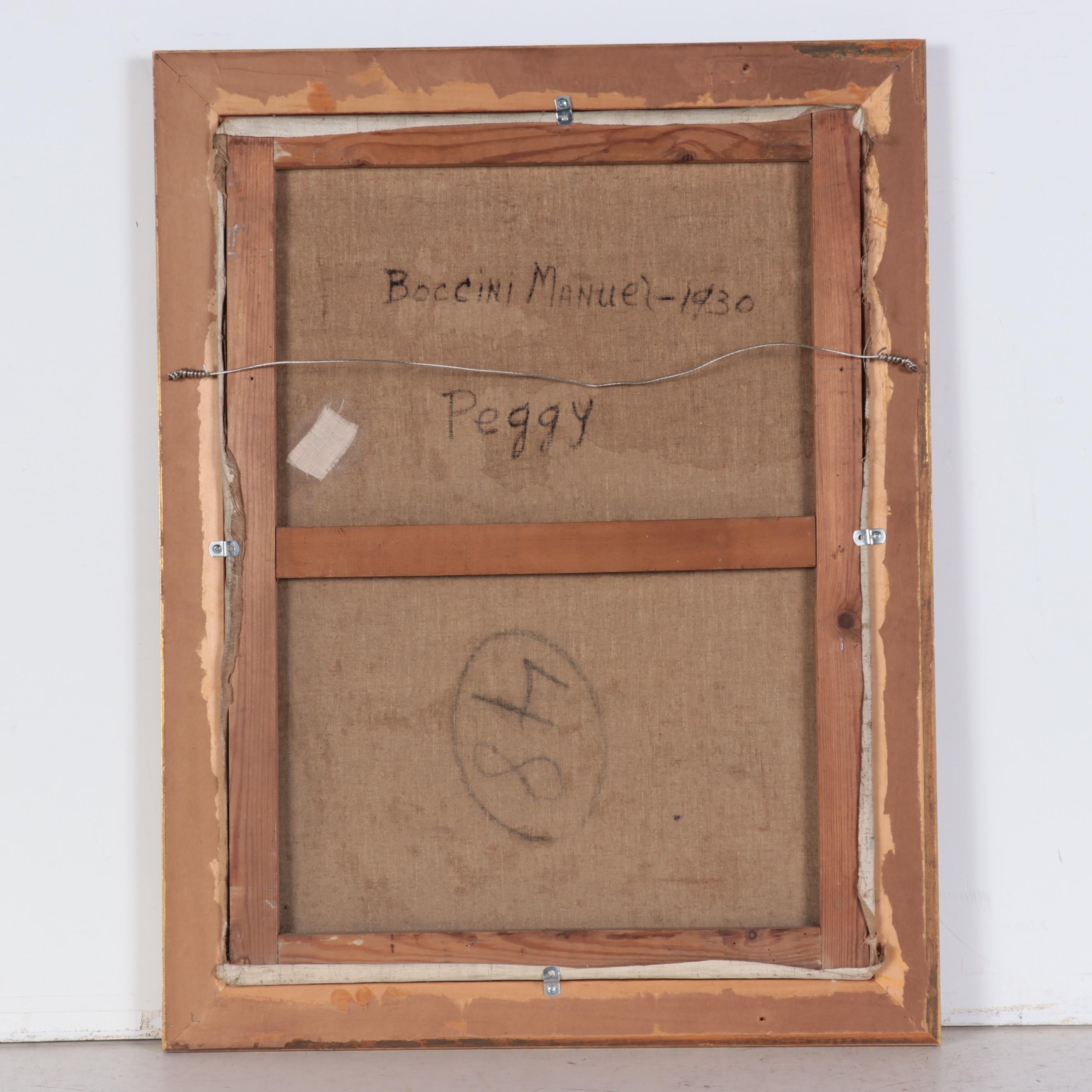 Boccini Manuel Nude Portrait Oil Painting "Peggy"