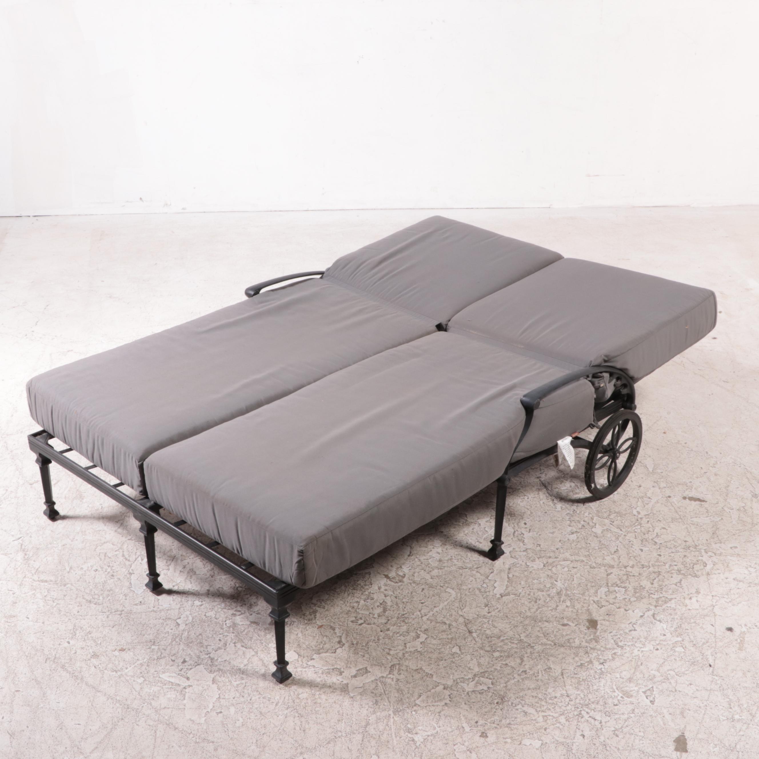 Ballard Designs "Amalfi" Double Chaise Patio Lounger with Cushions