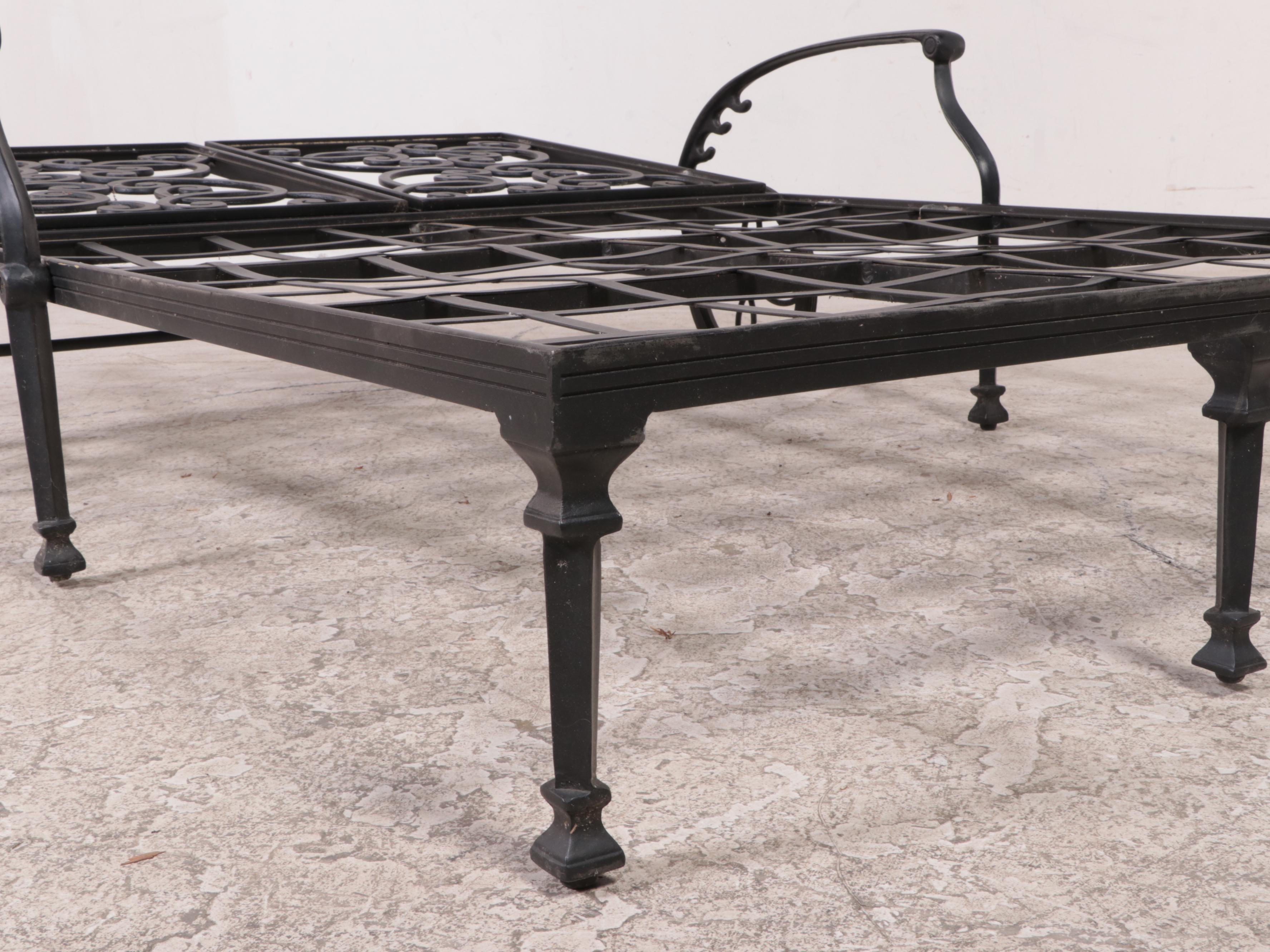 Ballard Designs "Amalfi" Double Chaise Patio Lounger with Cushions