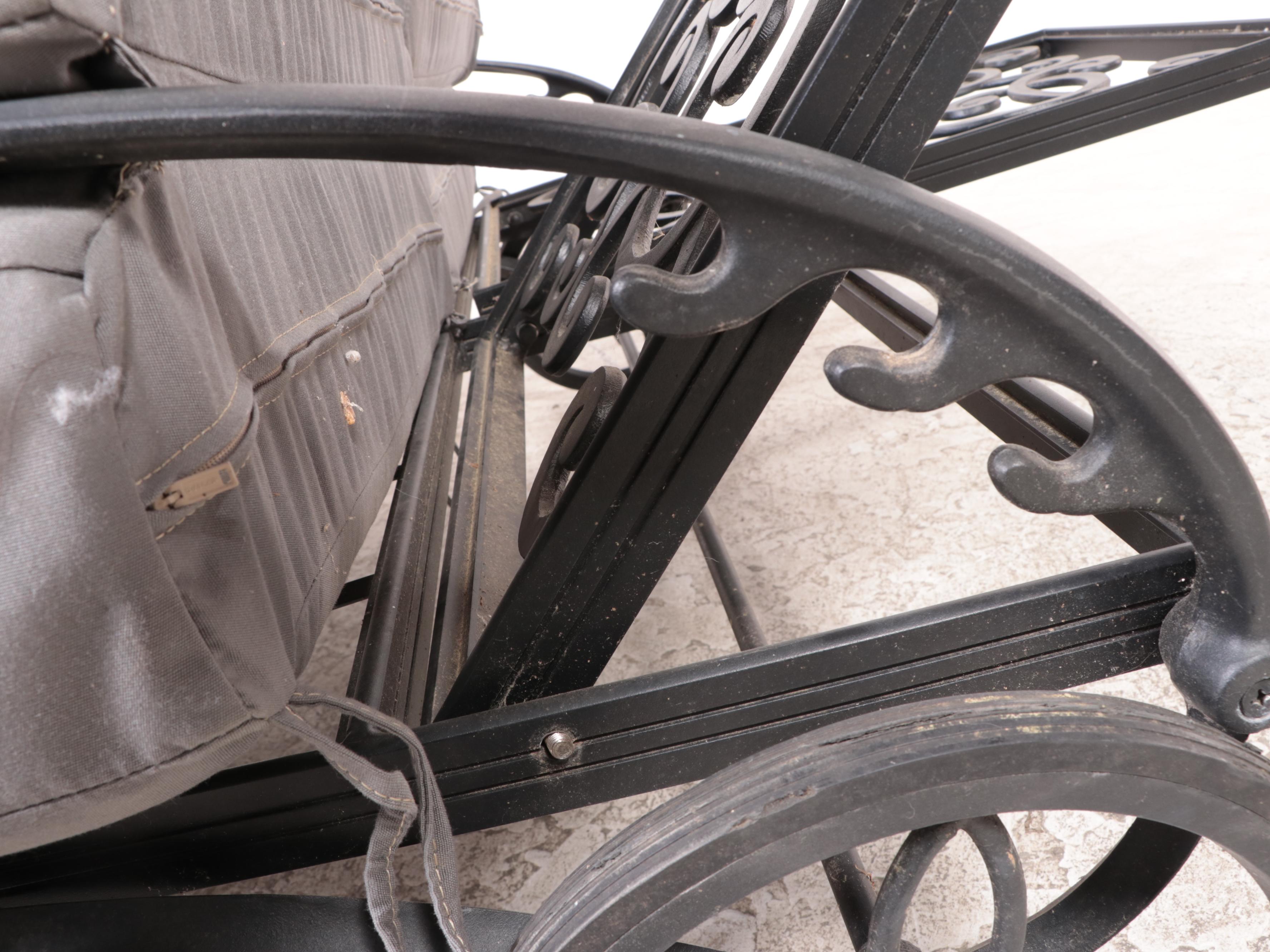 Ballard Designs "Amalfi" Double Chaise Patio Lounger with Cushions