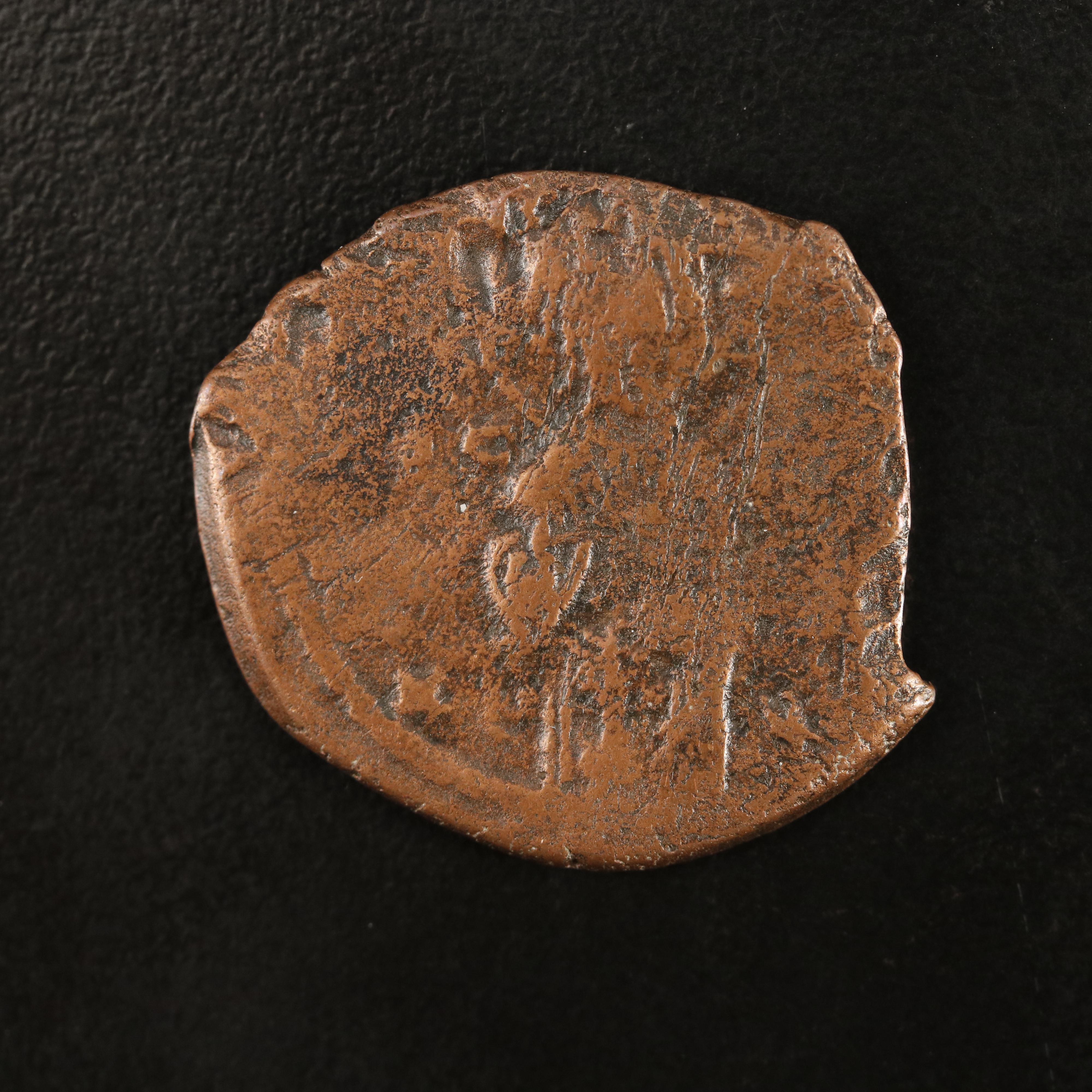 Four Byzantine Bronze Follis Coins Depicting Christ