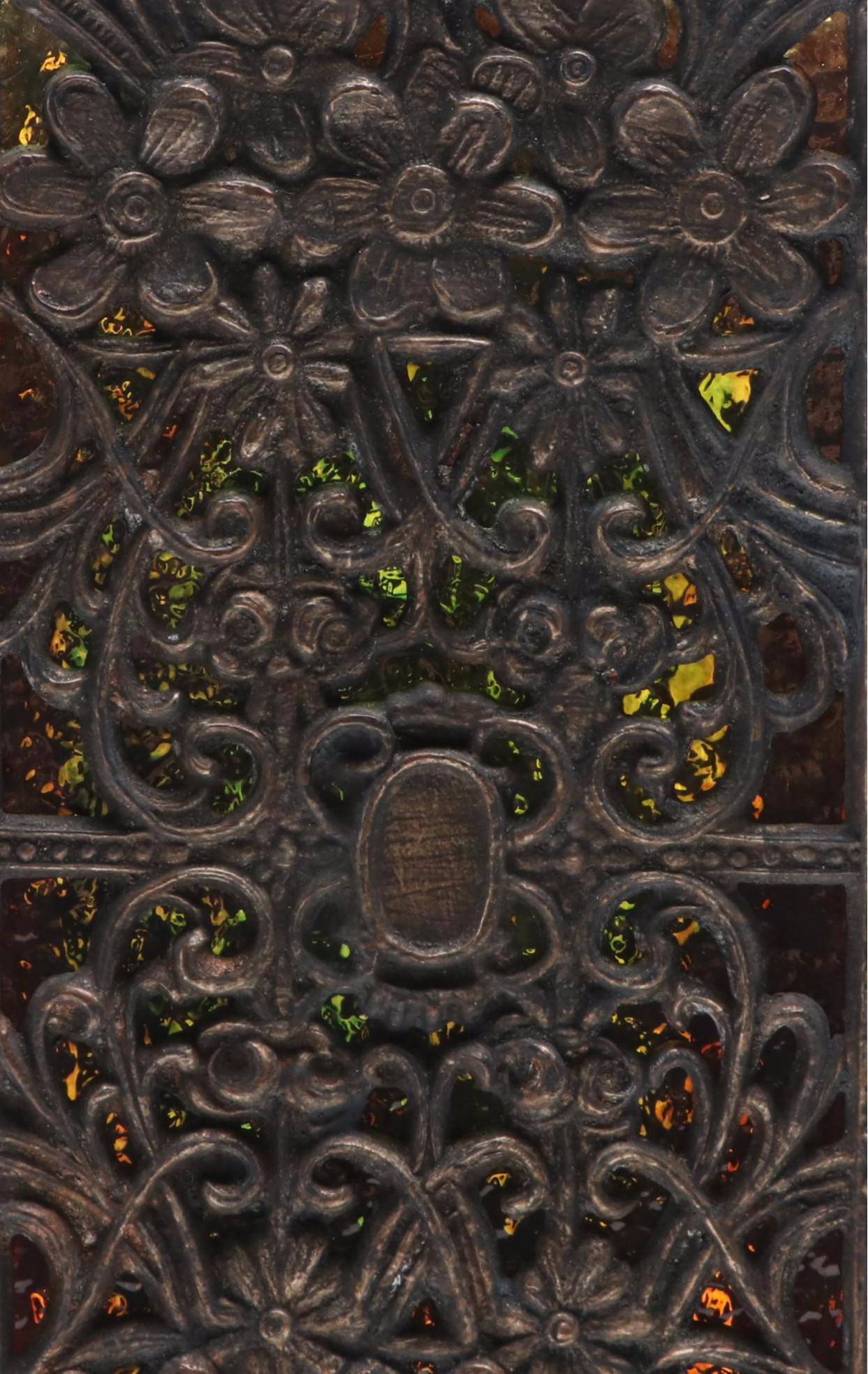 Gothic Revival Style Cast Metal Lamp, Late 20th C